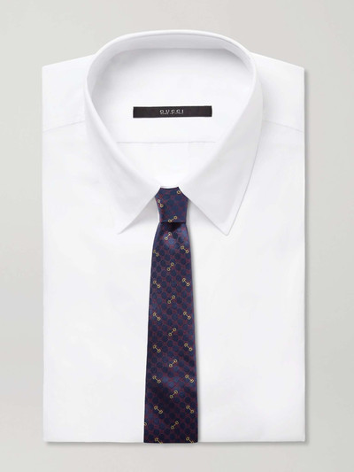 GUCCI 7cm Logo-Embroidered Silk-Jacquard Tie outlook