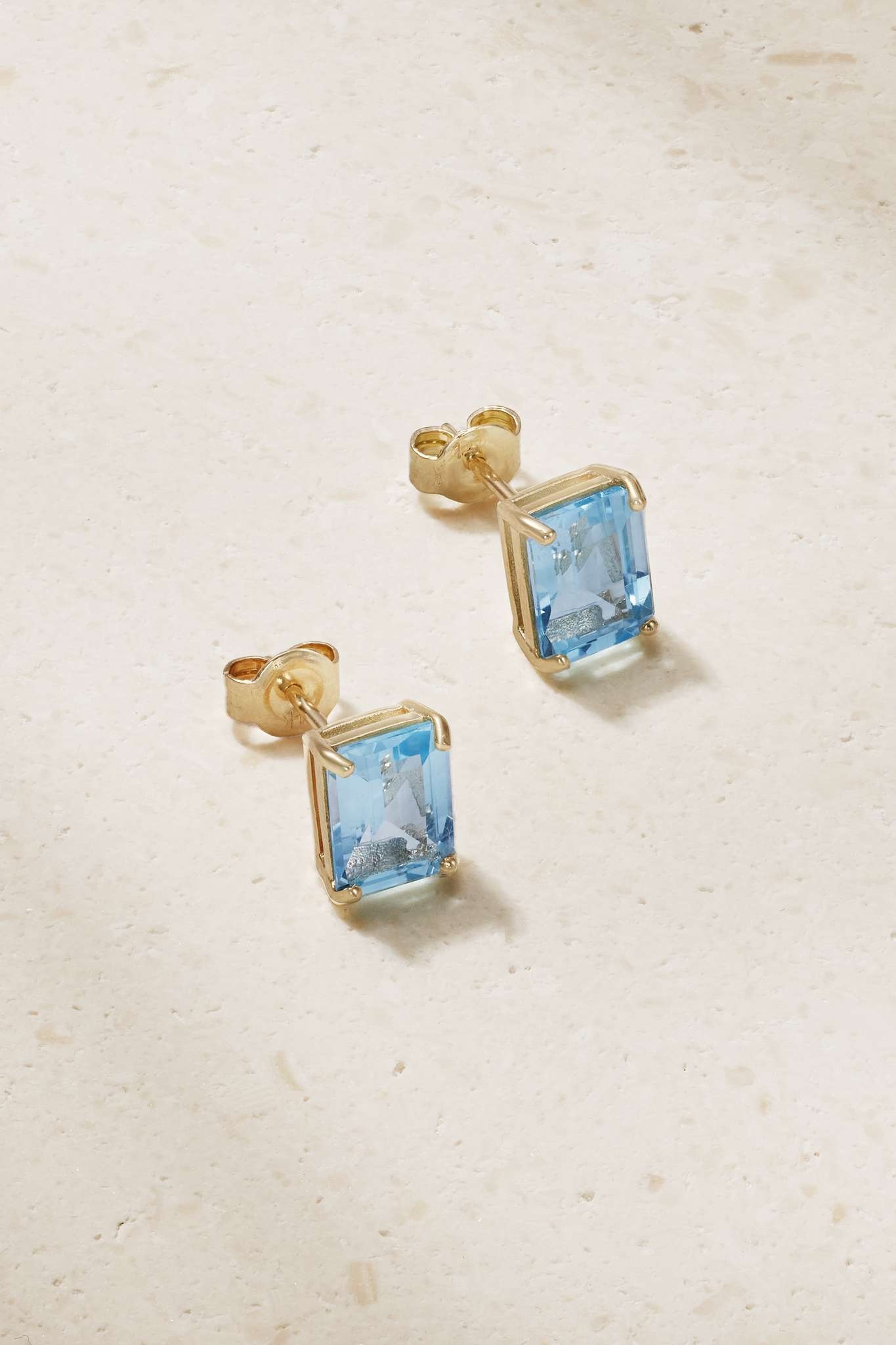 14-karat gold topaz earrings - 1