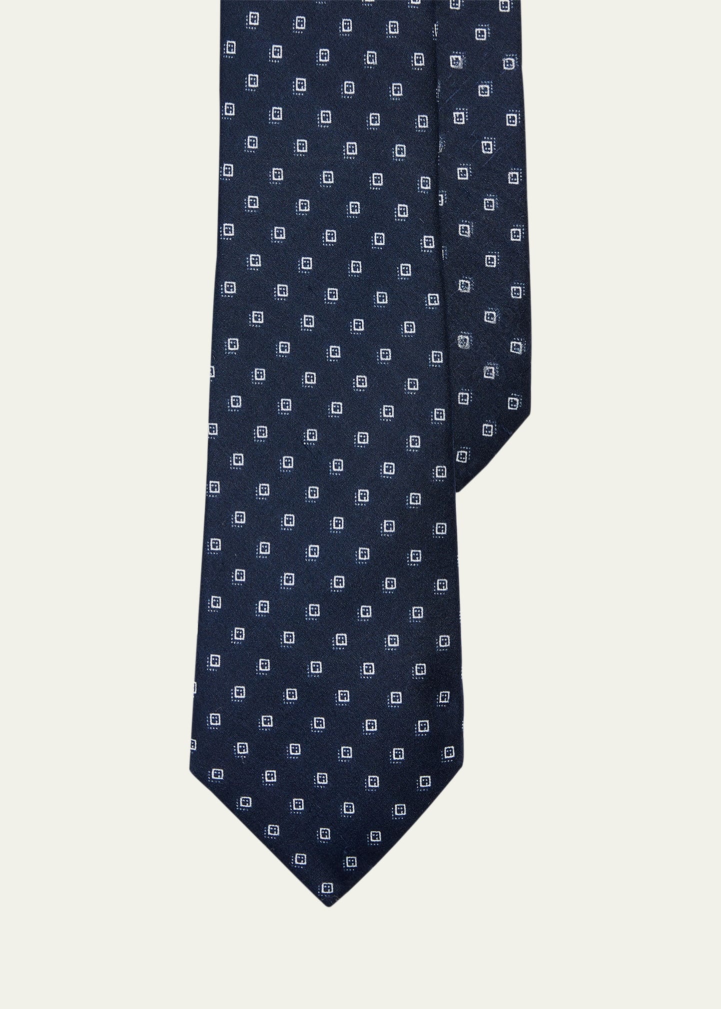 Men's Dotted Squares Silk Tie - 1