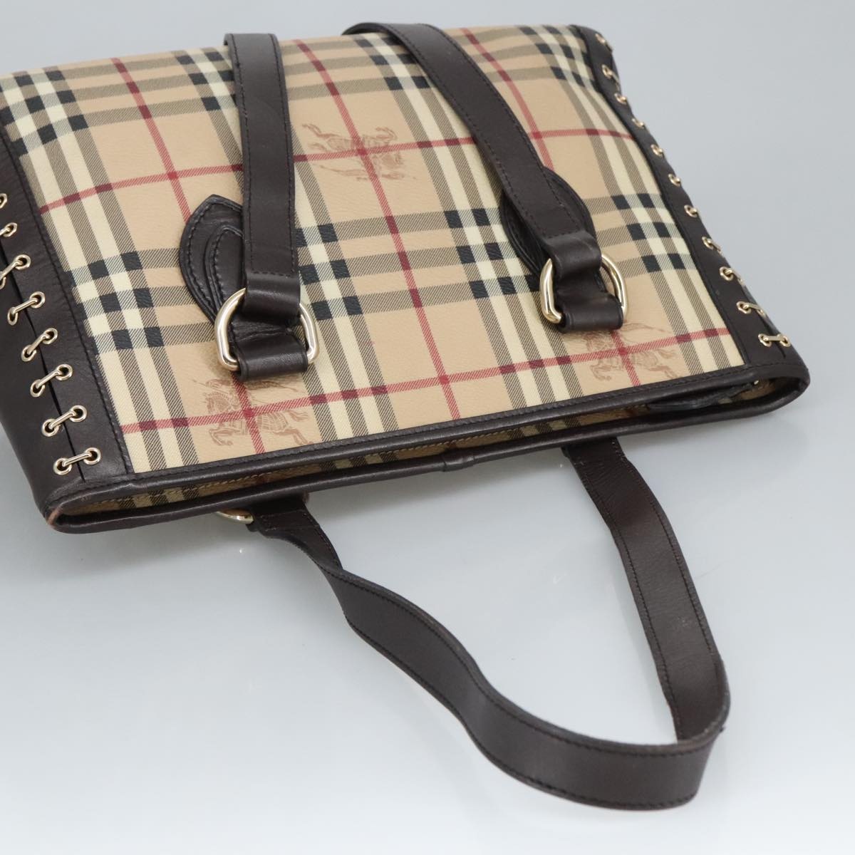 Burberry Nova Check Shoulder Bag Pvc Beige - 6