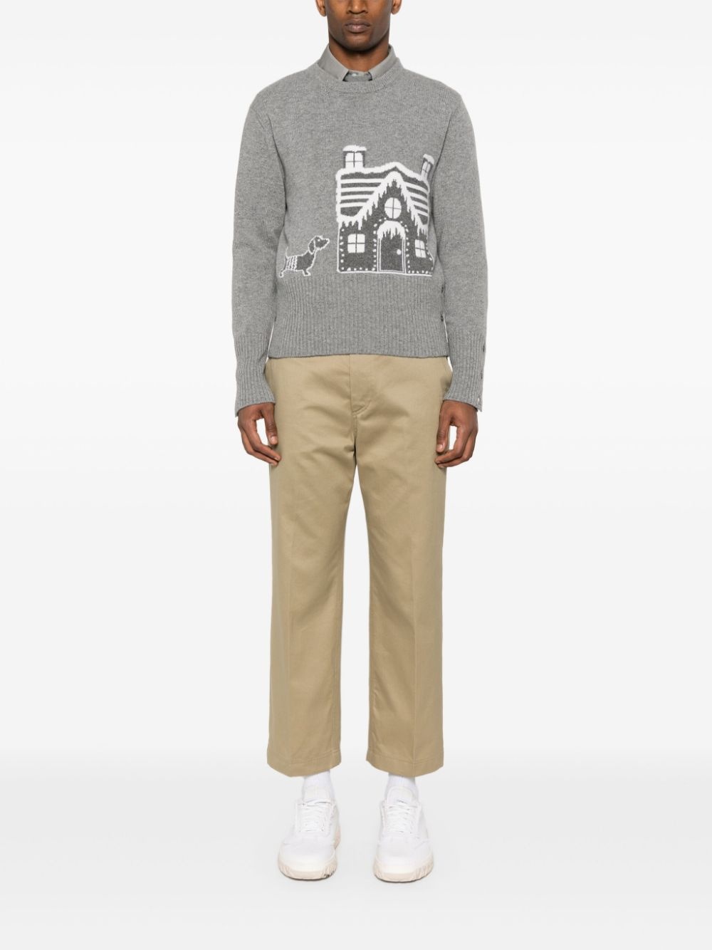 patterned-jacquard wool jumper - 2