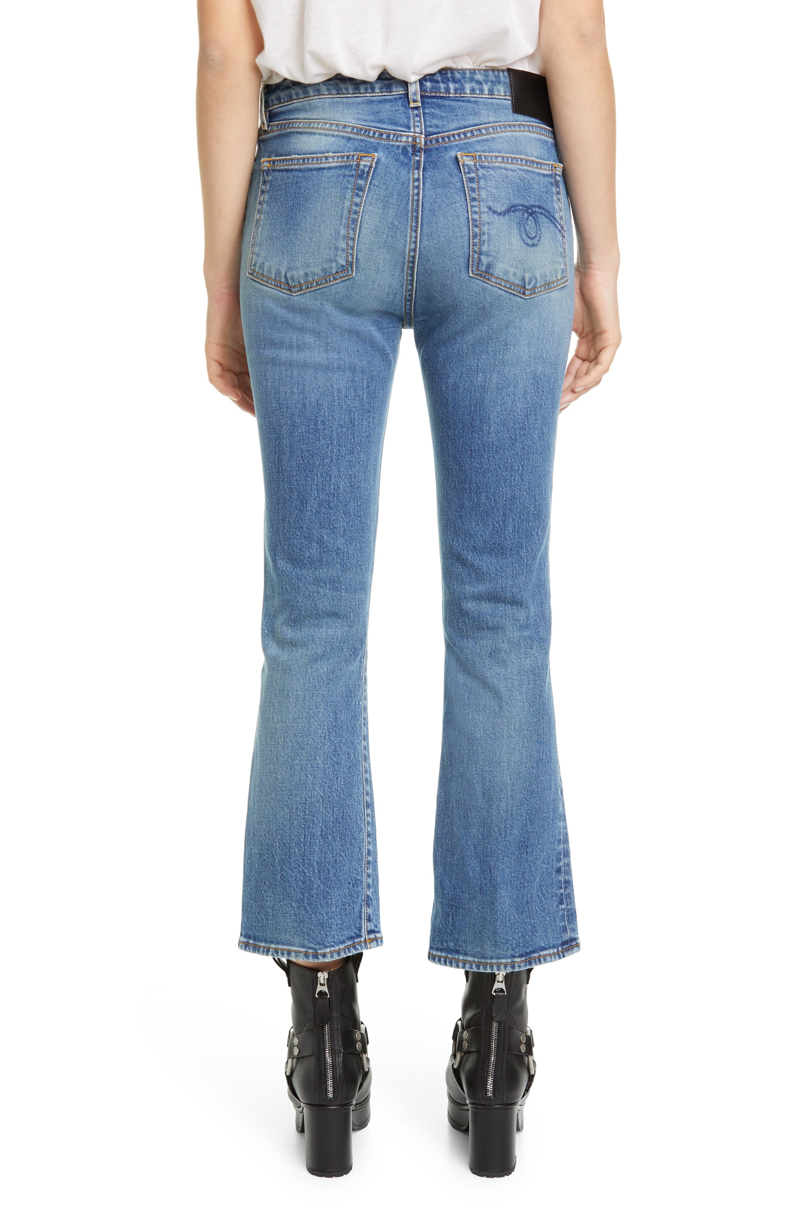 High Waist Kick Fit Crop Jeans - 2