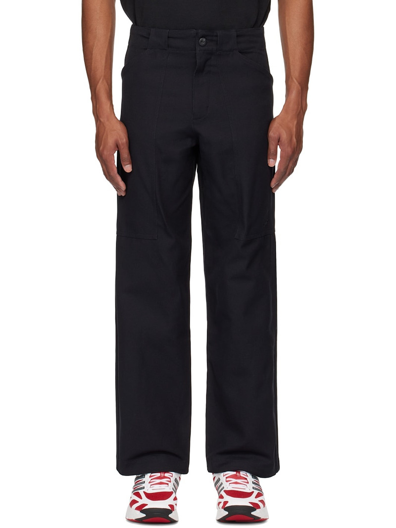 Black Premium Essentials Twill Cargo Pants 1