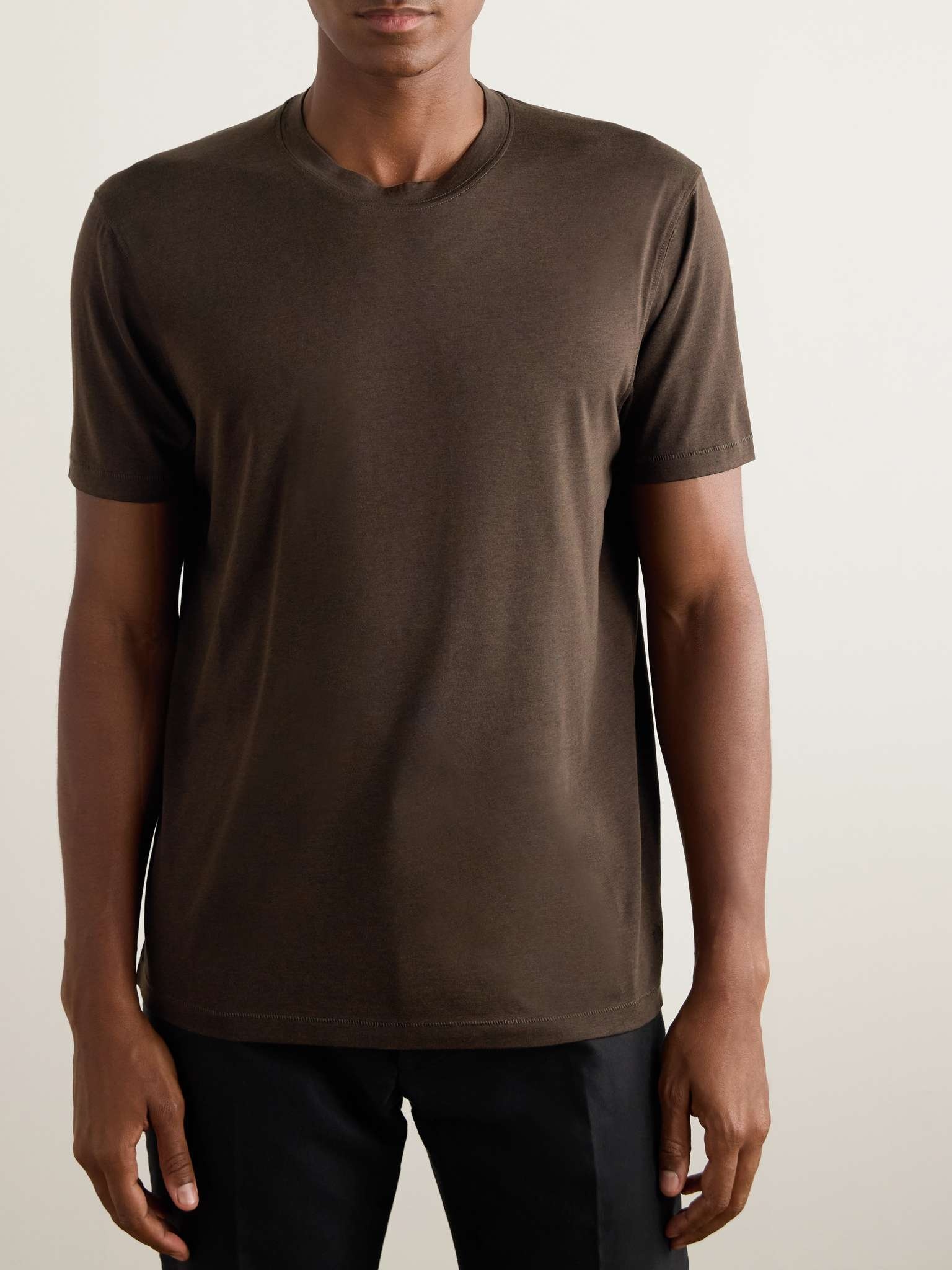 Lyocell and Cotton-Blend Jersey T-Shirt - 3