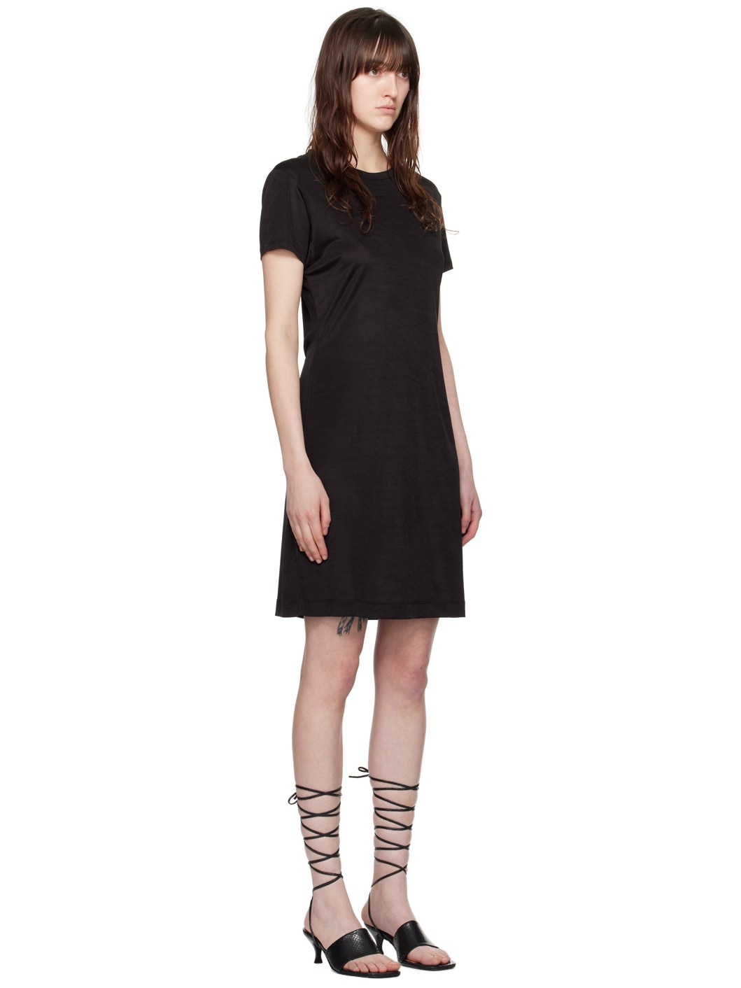 Black Shiny Minidress - 2