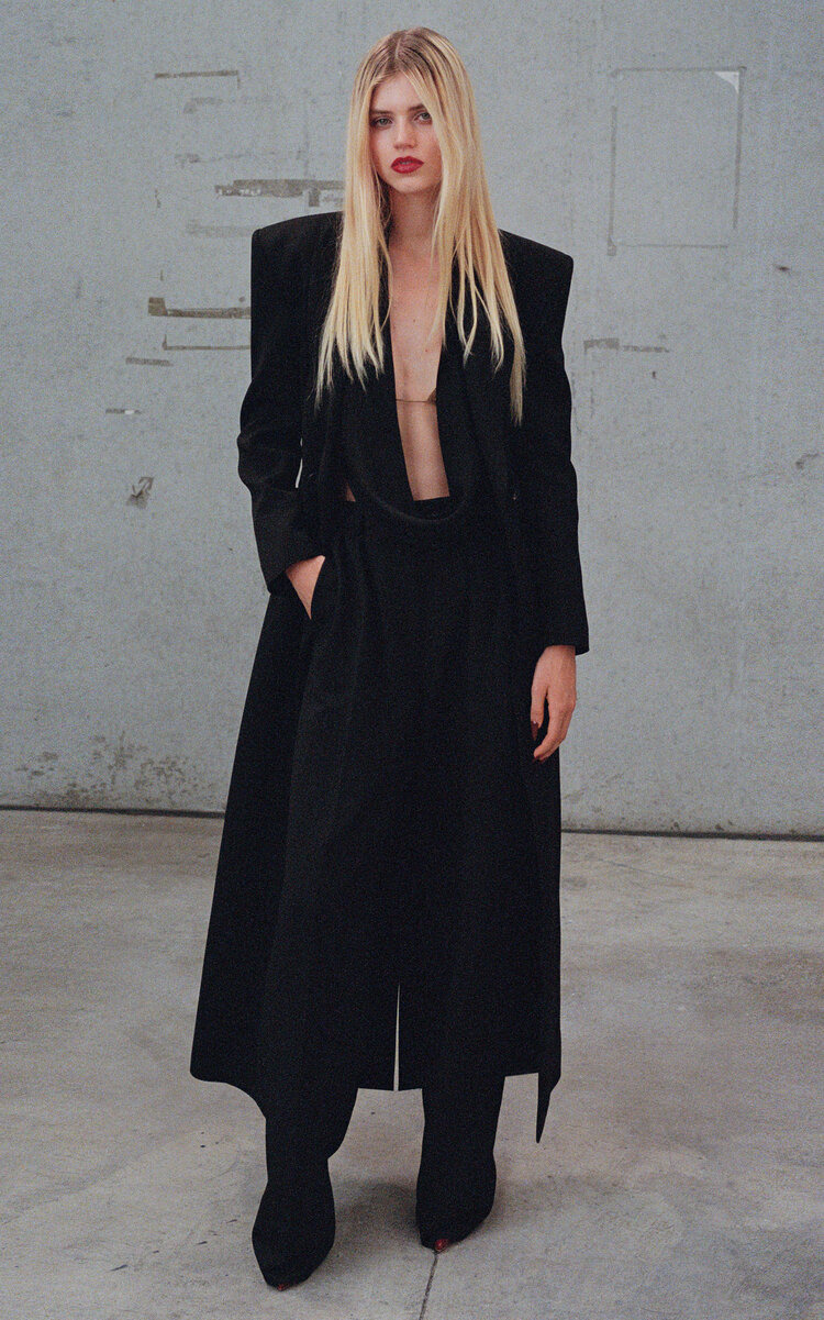 Tailored Wool-Blend Straight-Leg Pants black - 2