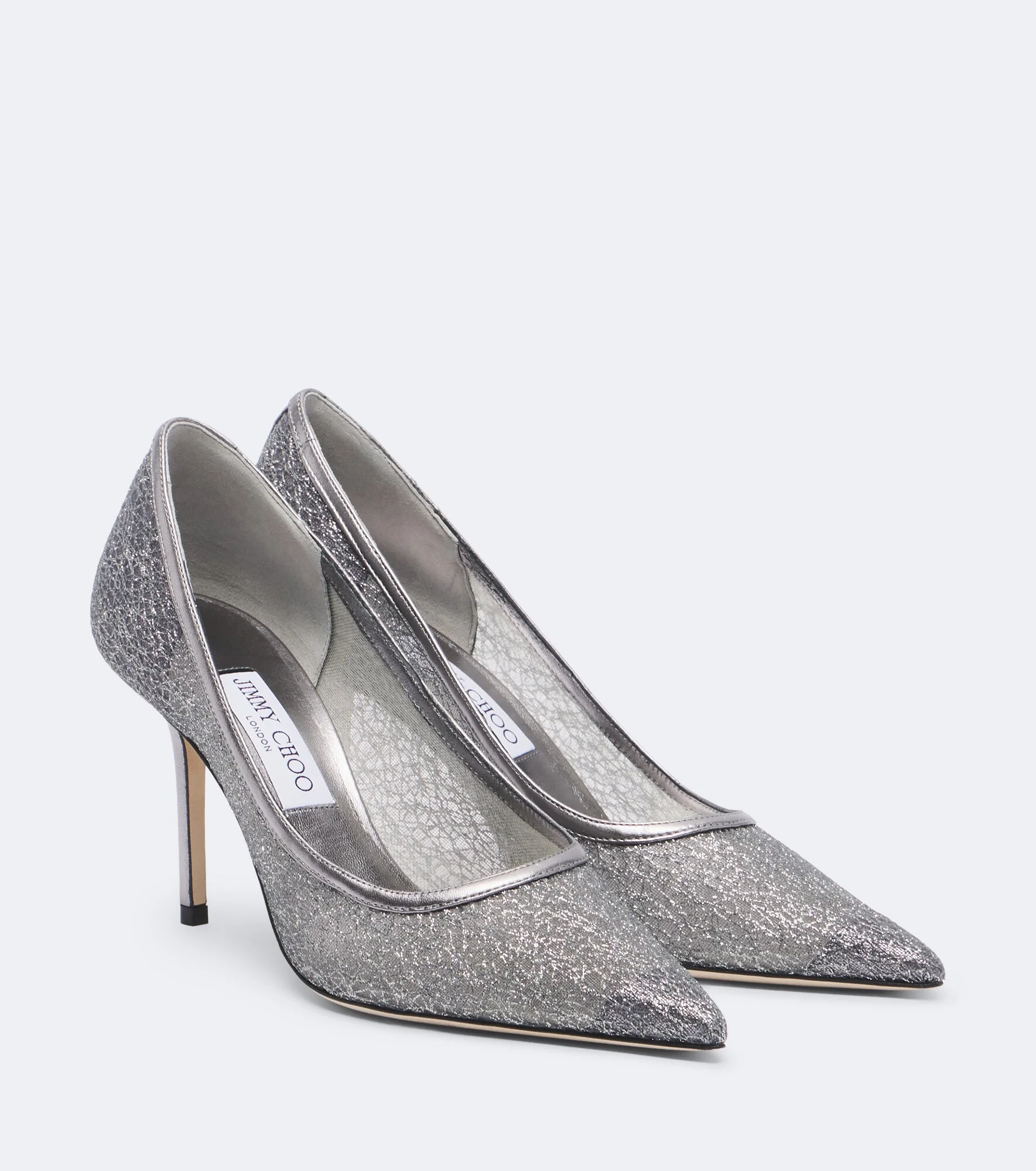 Love embroidered glitter pumps - 1