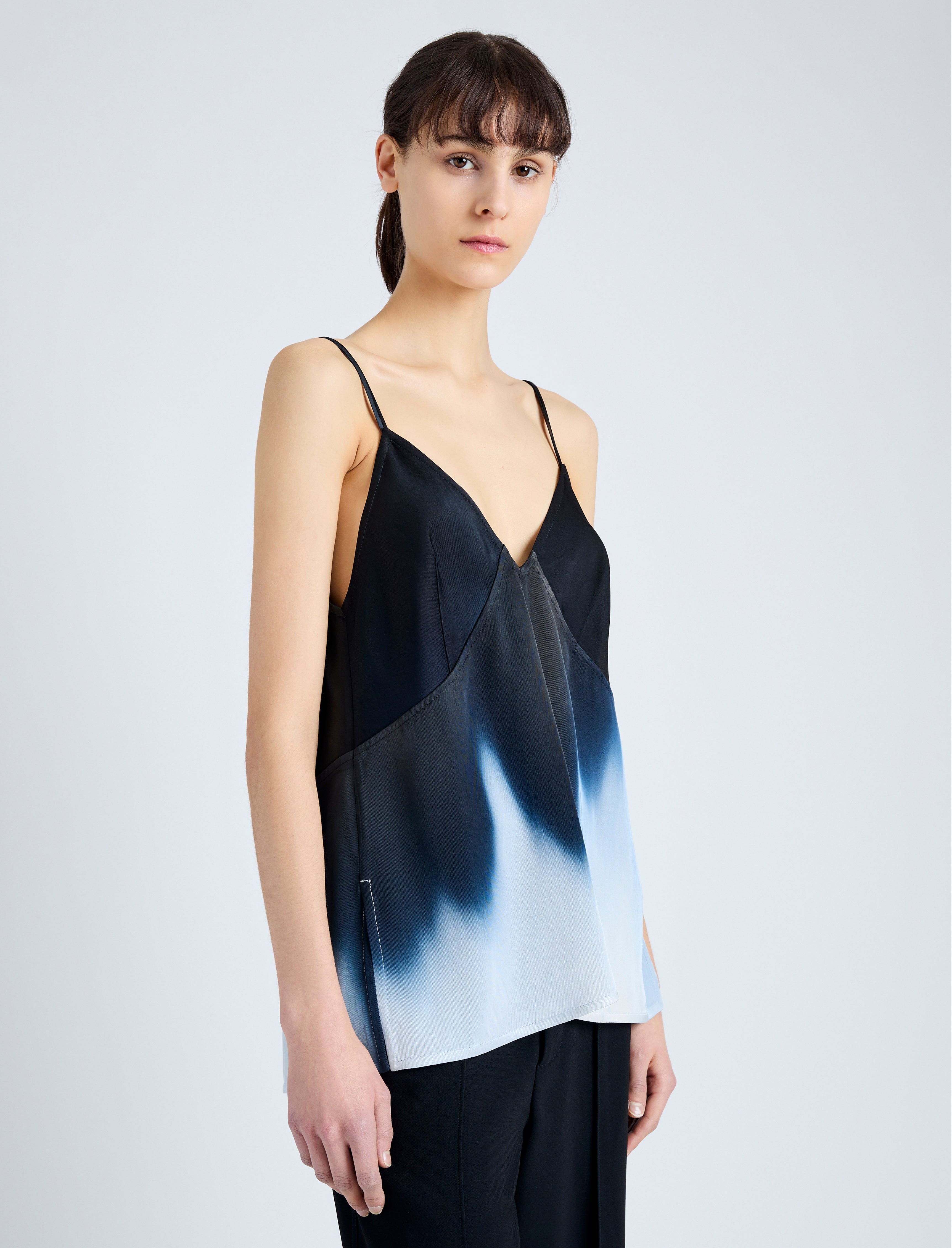 Sabine Top in Printed Viscose Gabardine - 6