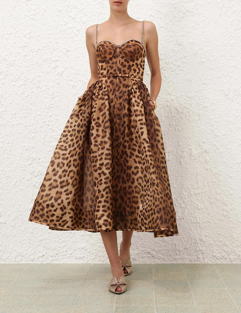 Zimmermann CRUSH PANELLED MIDI DRESS outlook
