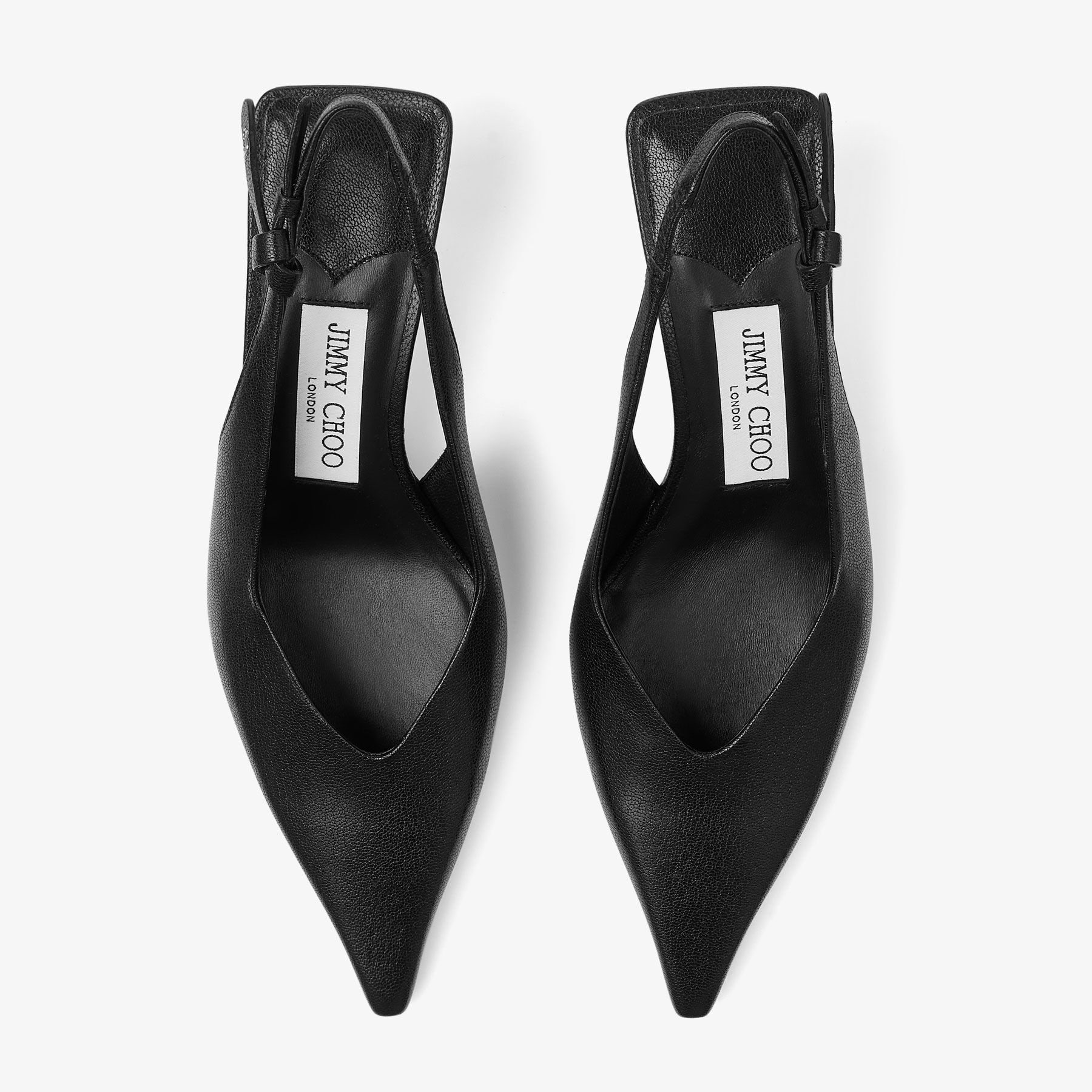 Camie Sling Back 60
Black Shiny Kid Leather Slingbacks - 4