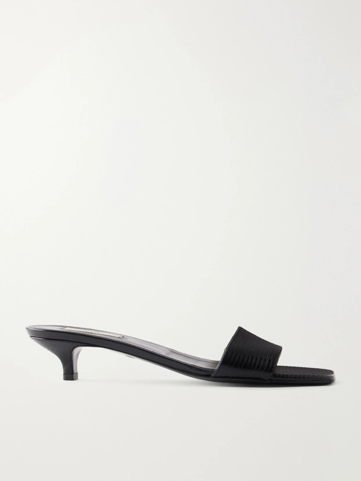 Lizard-effect Leather Sandals - 1