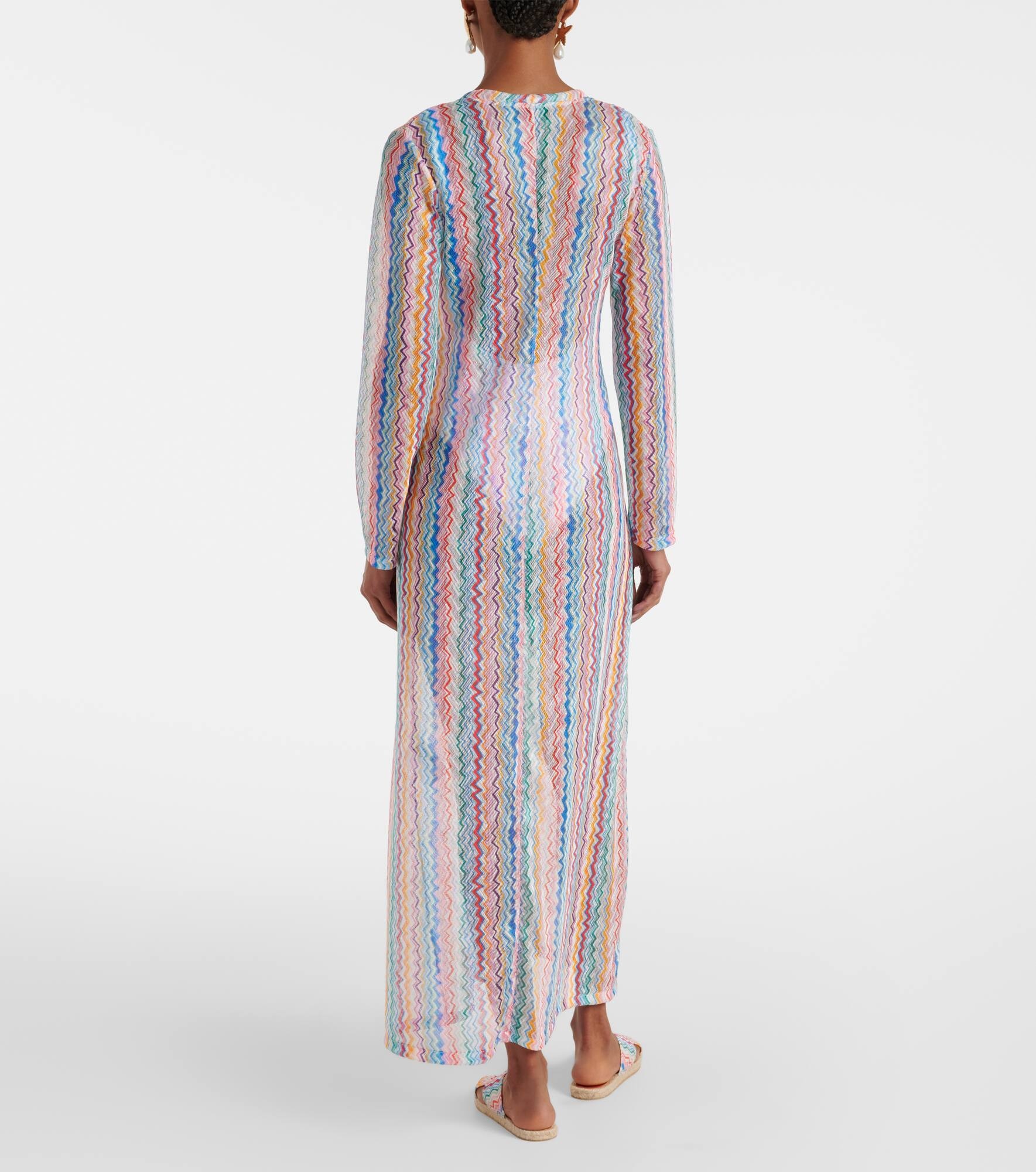 Zigzag semi-sheer beach cover-up - 3