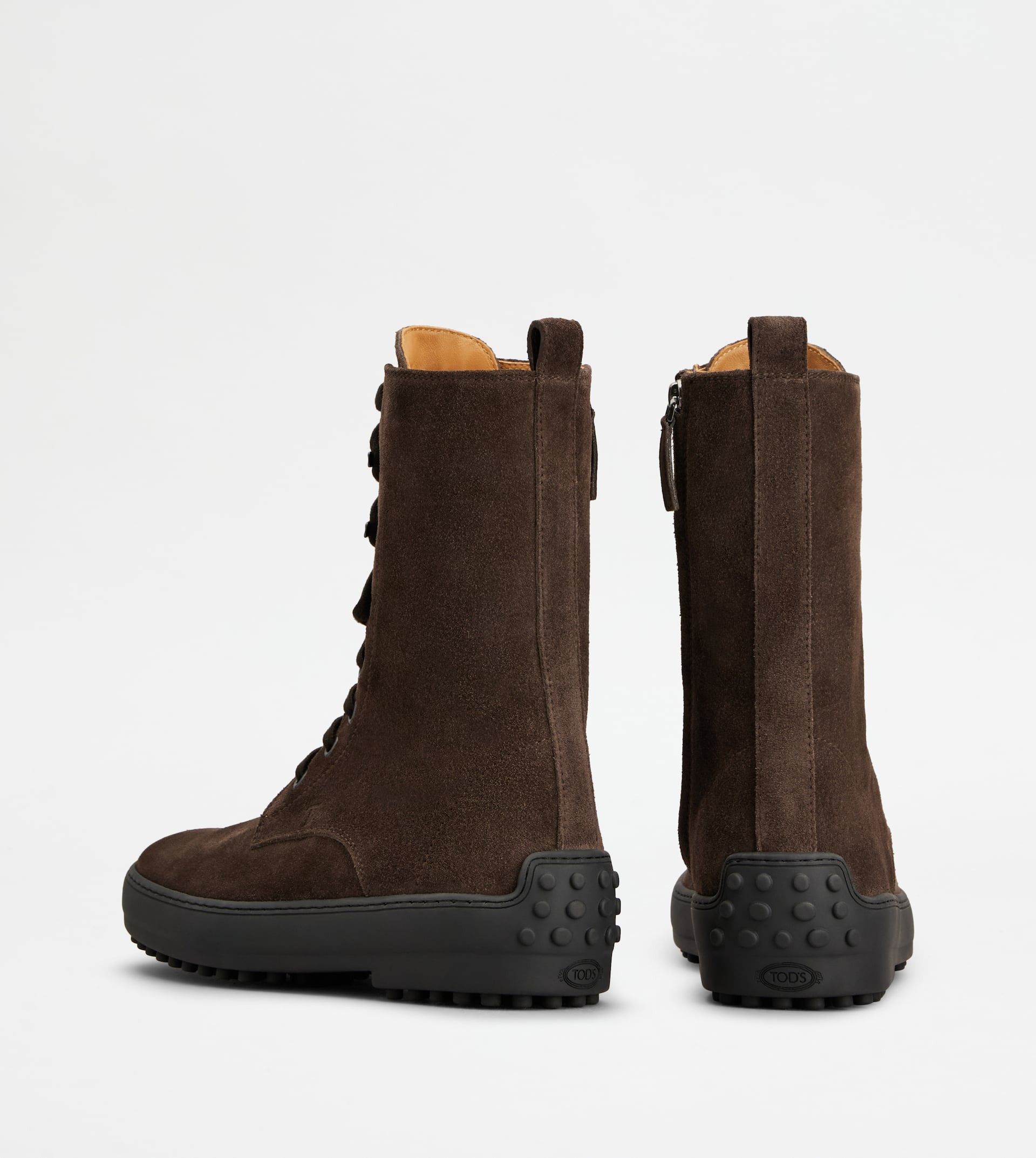 WINTER GOMMINO ANKLE BOOTS IN SUEDE - BROWN - 3
