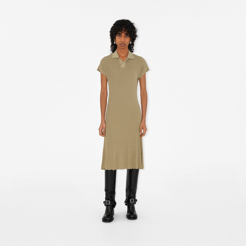 Burberry Rib Knit Polo Shirt Dress outlook