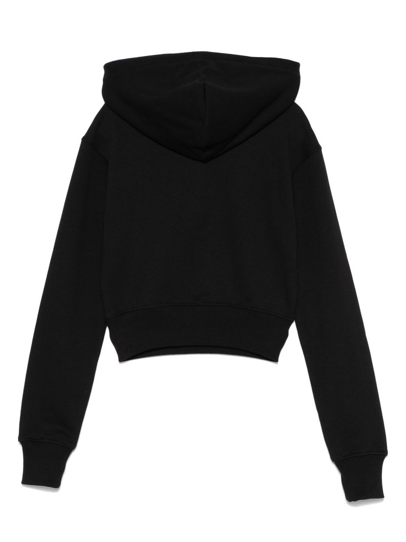 VERSACE JEANS COUTURE rhinestone-logo hoodie outlook