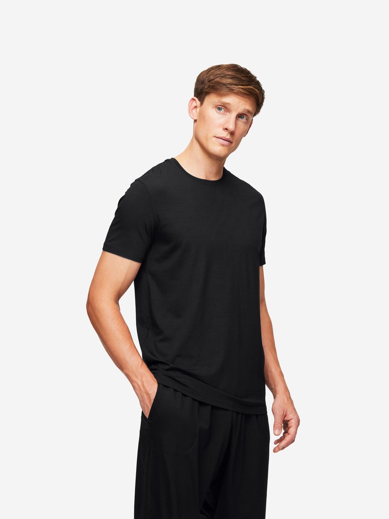 Men's Lounge Shorts Basel Micro Modal Stretch Black - 7