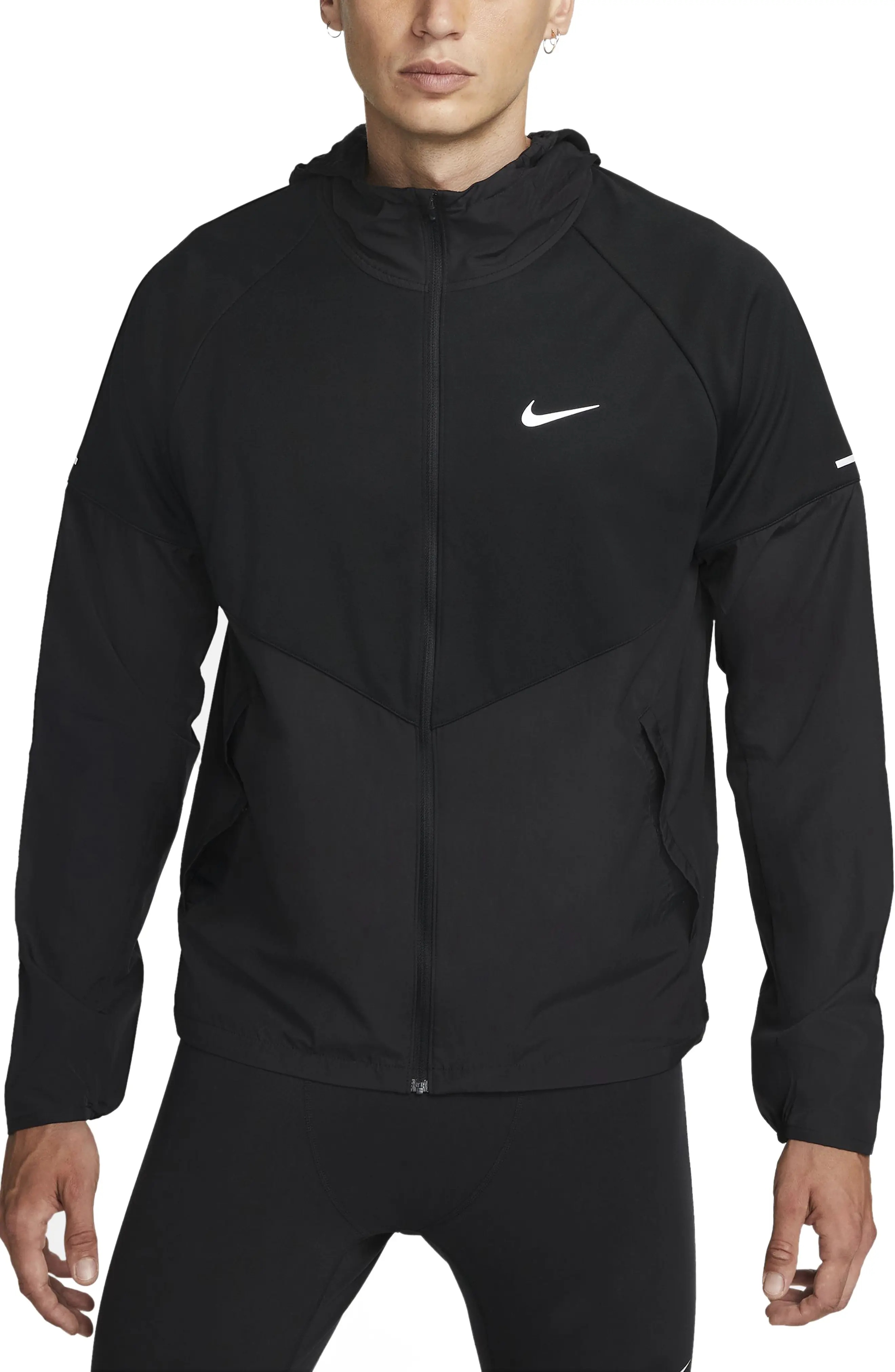 Therma-FIT Repel Miler Running Jacket in Black/Black - 1