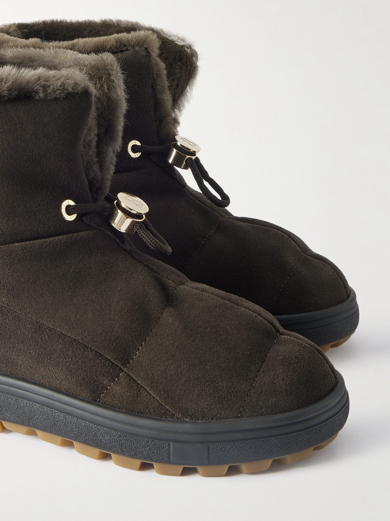Chamonix Embroidered Shearling-lined Suede Ankle Boots - 4