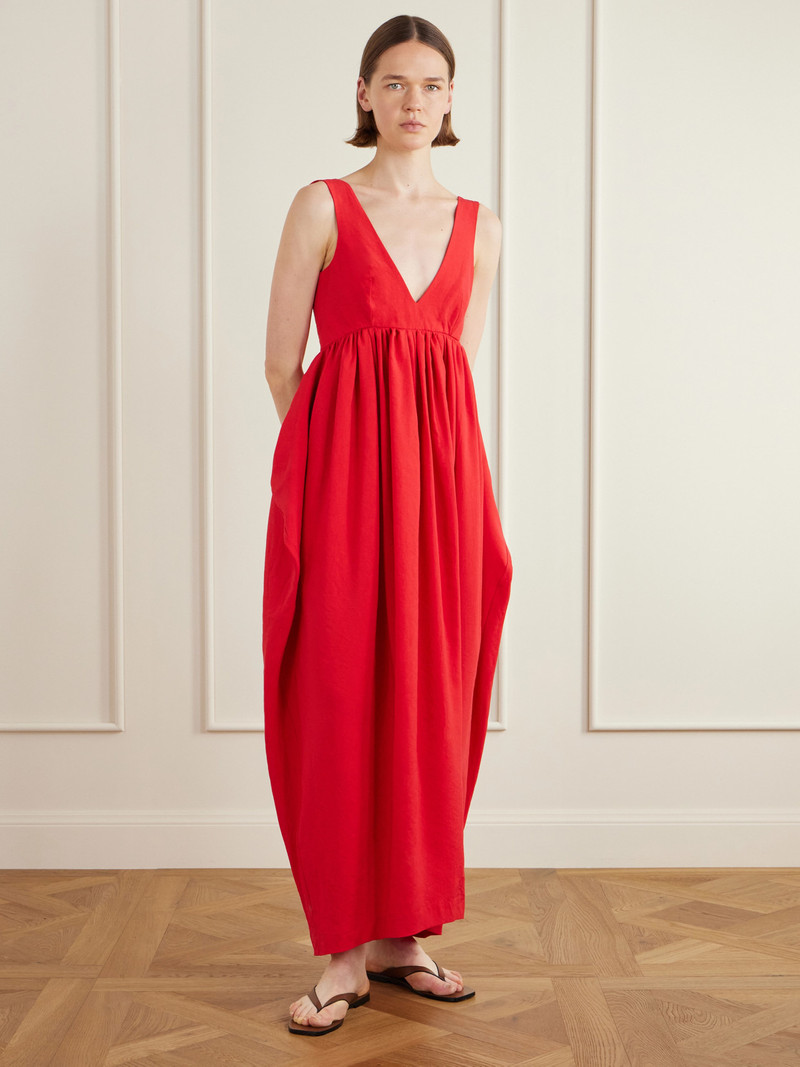 RÓHE Dazu Woven Midi Dress outlook