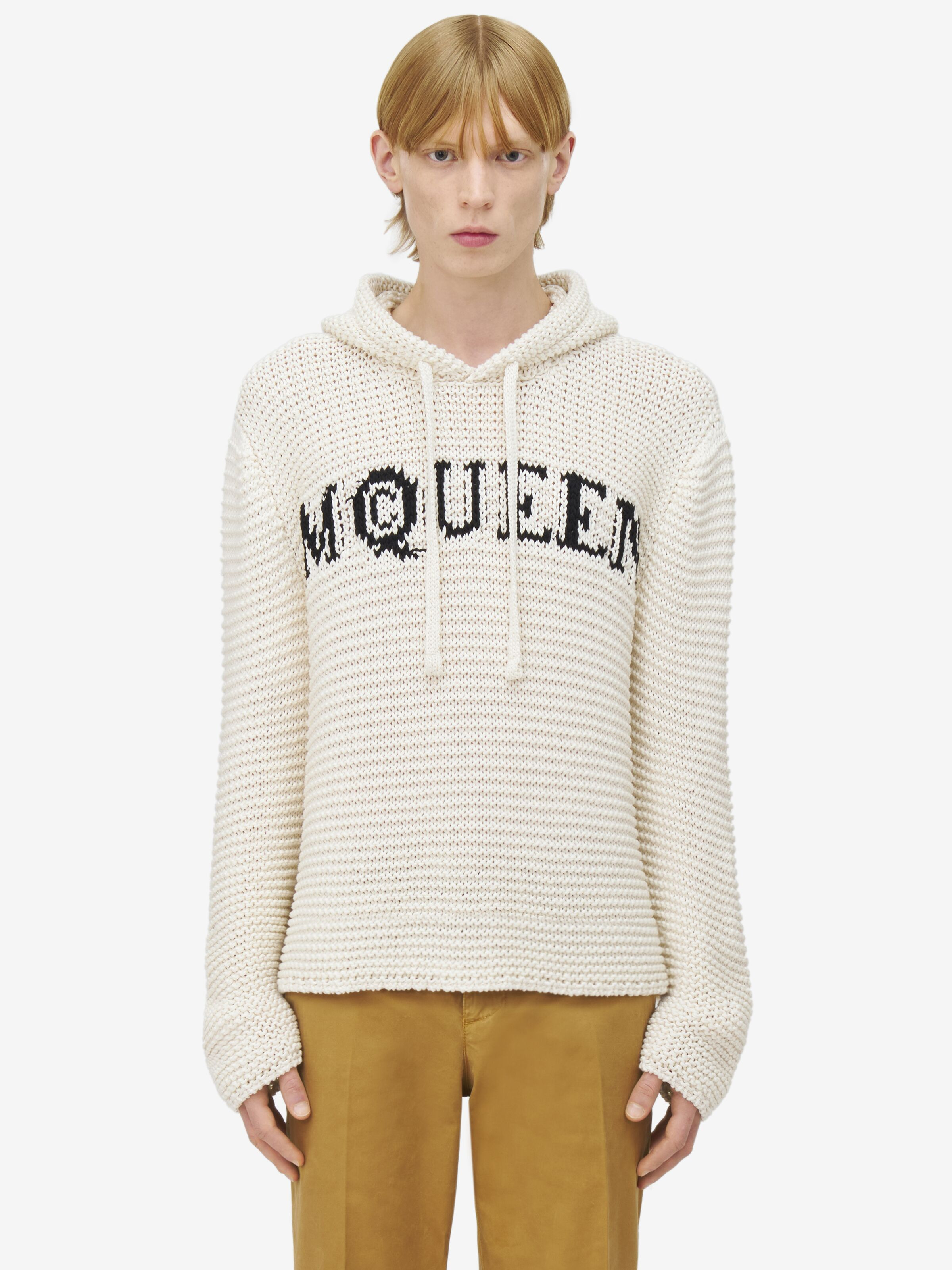 McQueen Logo Cropped Hoodie - 4