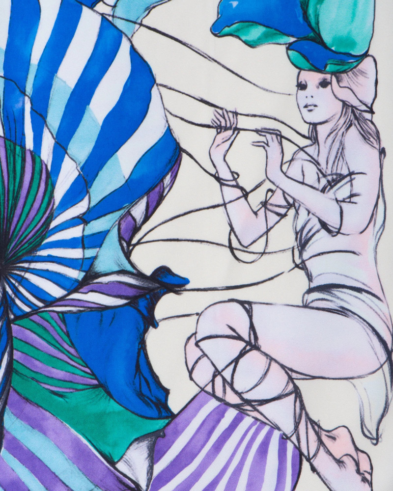 Prada Fantasy 55 silk foulard outlook