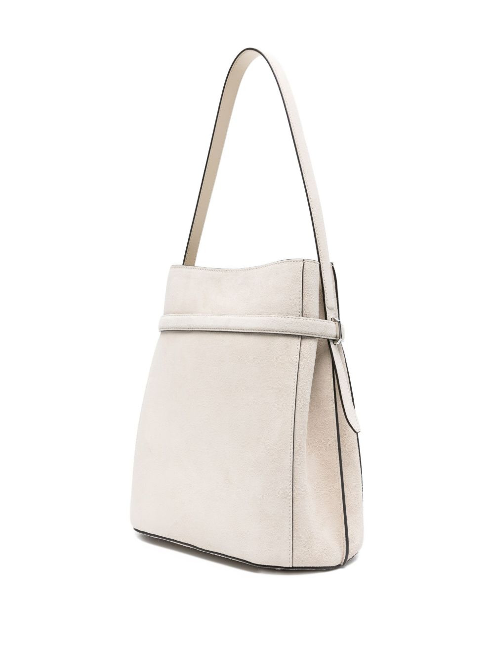 belted suede bucket bag - 2