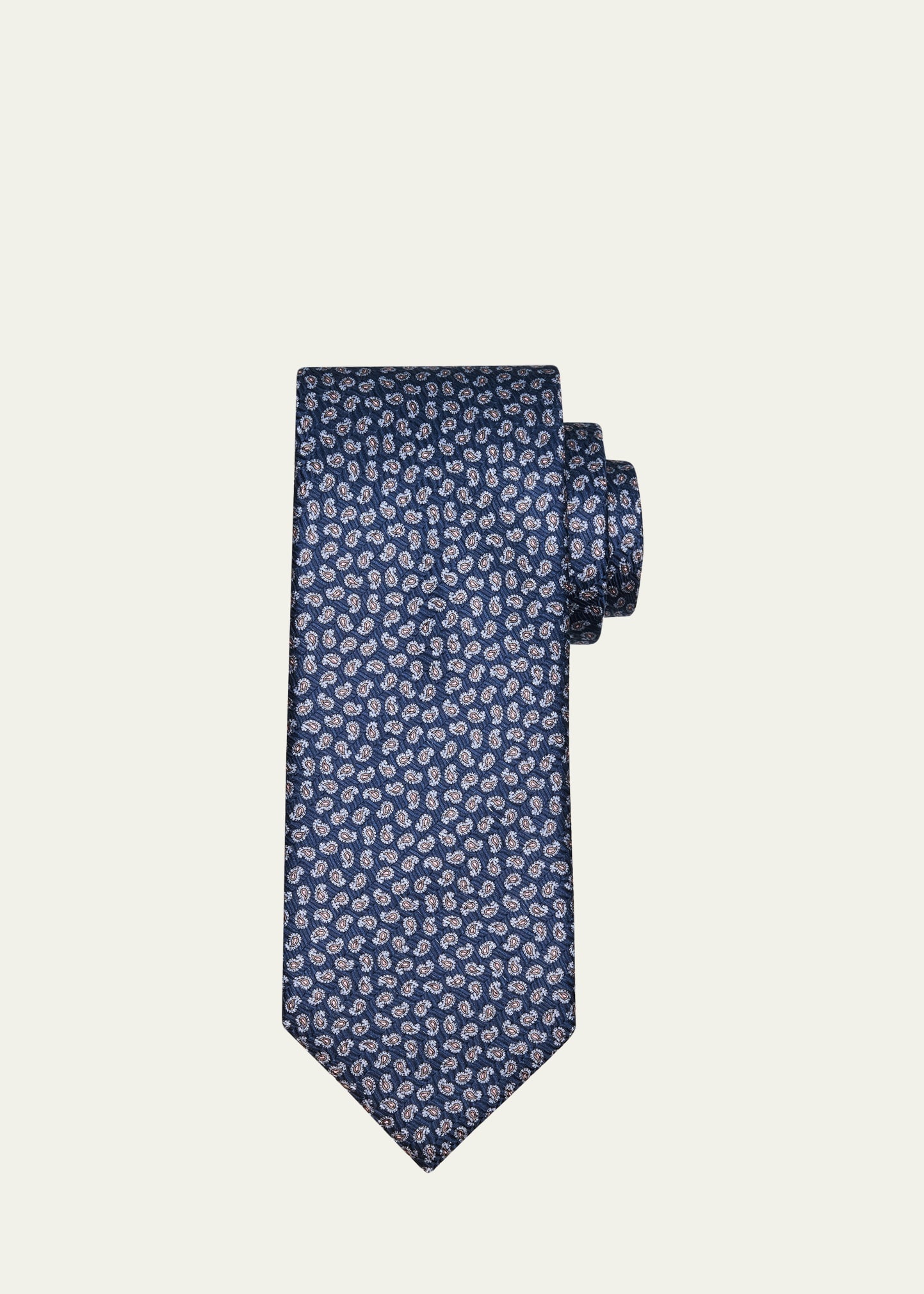 Men's Micro-Paisley Silk Tie - 1