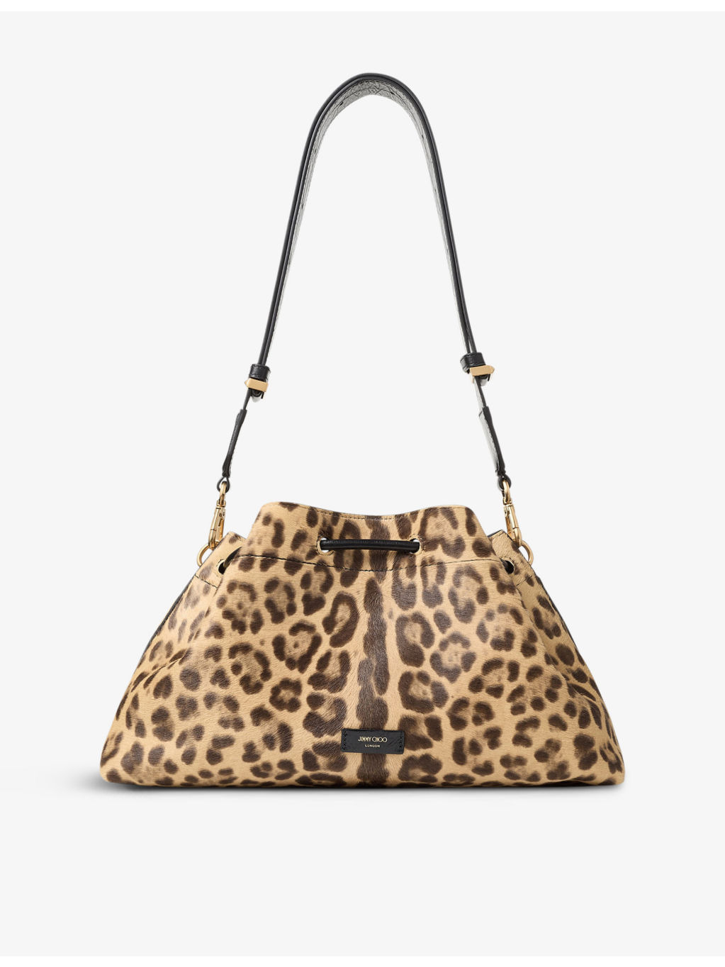 Cinch leopard-print medium suede shoulder bag - 3