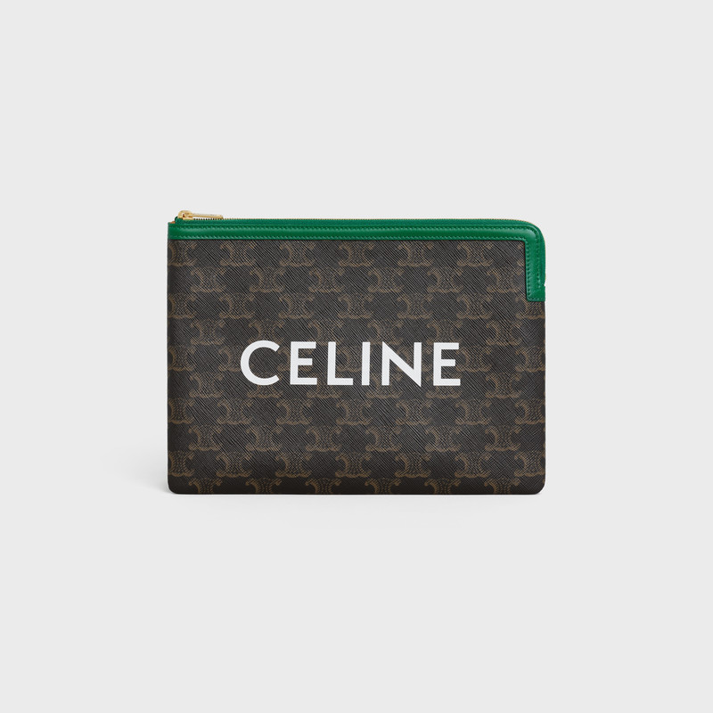 SMALL POUCH  IN  TRIOMPHE CANVAS AND LAMBSKIN 1