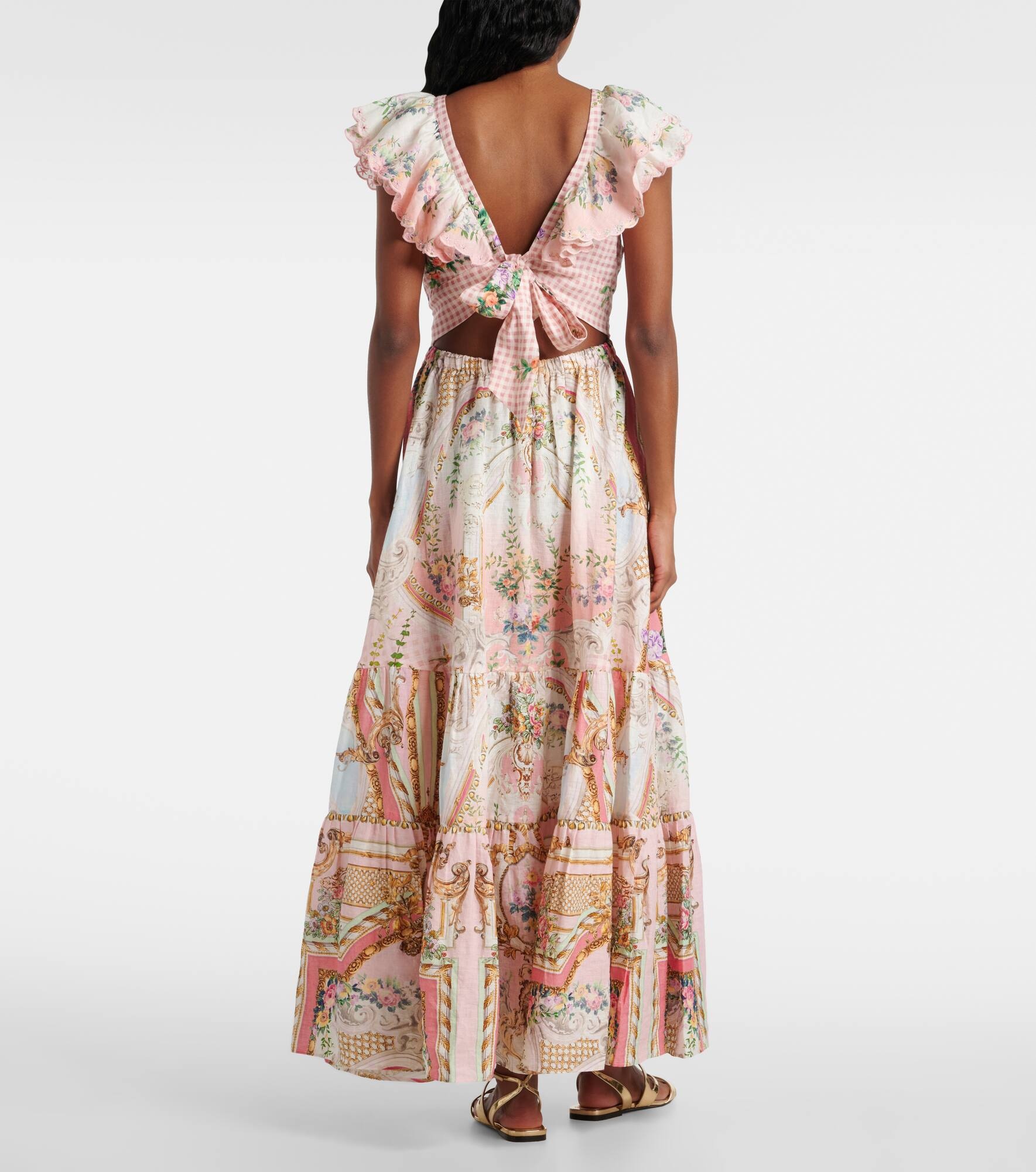 Tiered linen maxi dress - 3