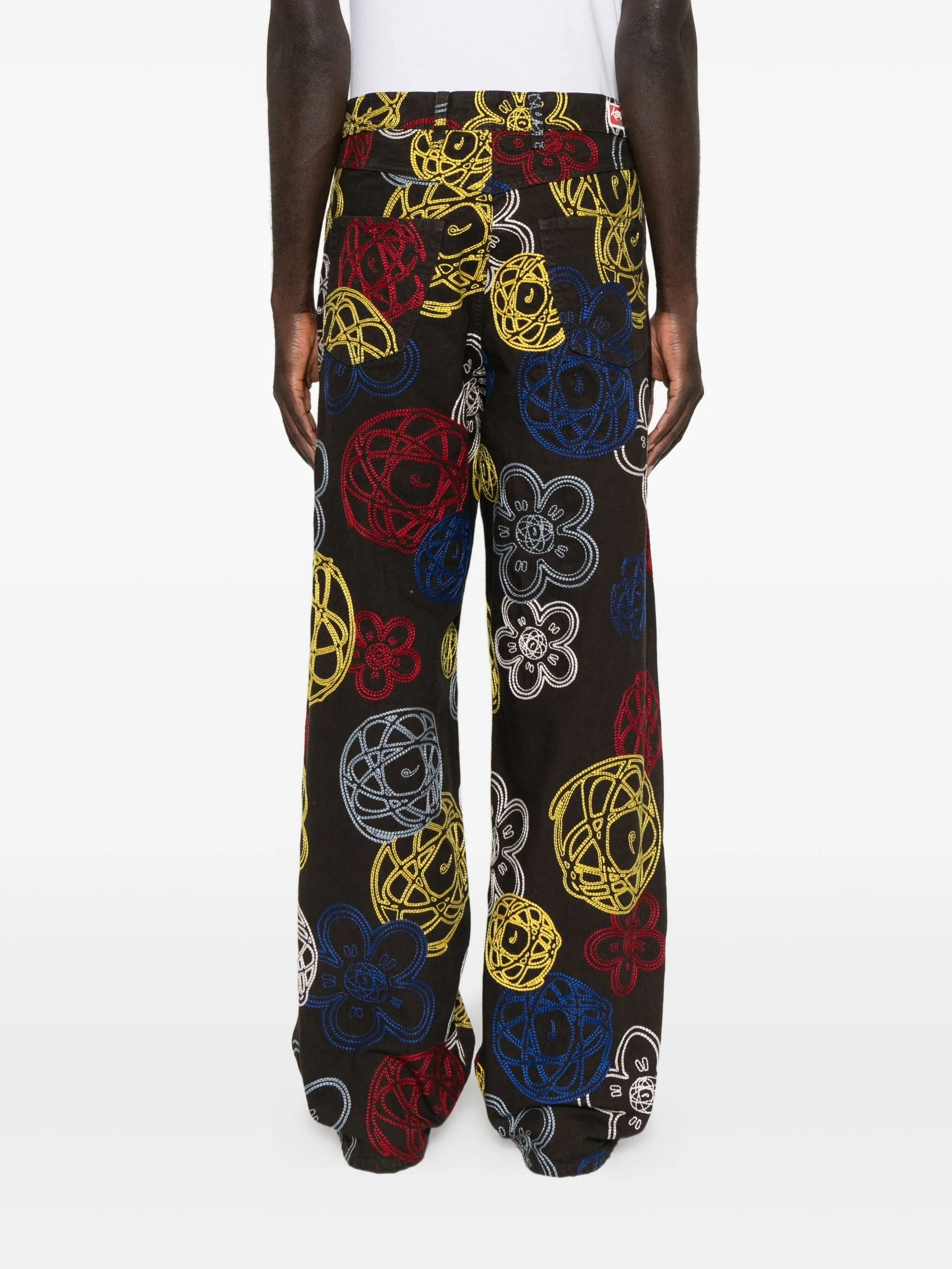 Kenzo XFutura 2000 Flower-embroidered Trousers - 3