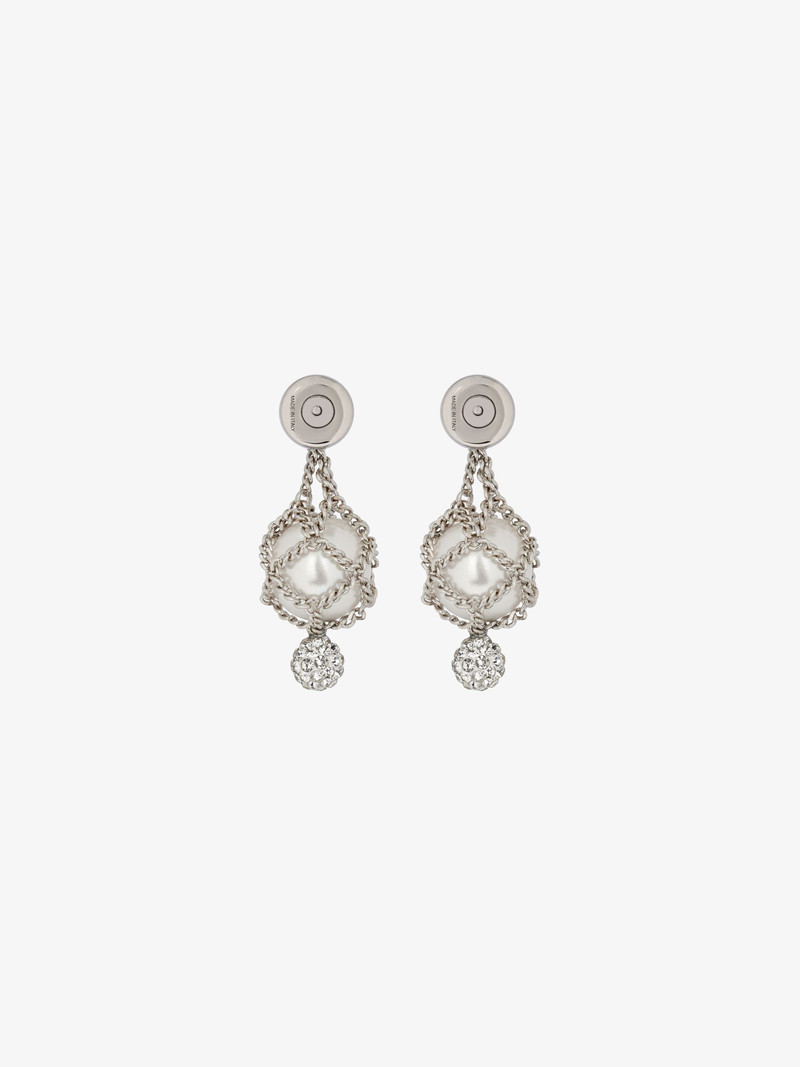 Givenchy PEARLING EARRINGS IN METAL WITH PEARLS AND CRYSTALS outlook