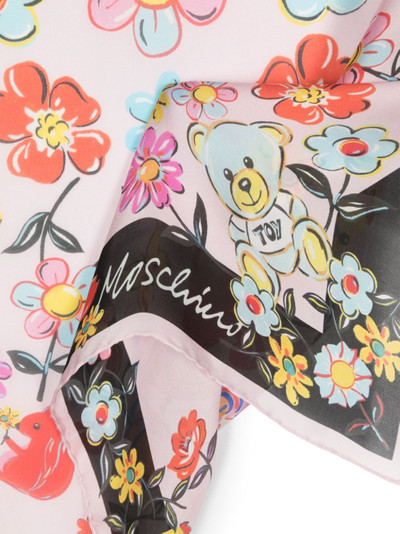 Moschino floral-print silk scarf outlook