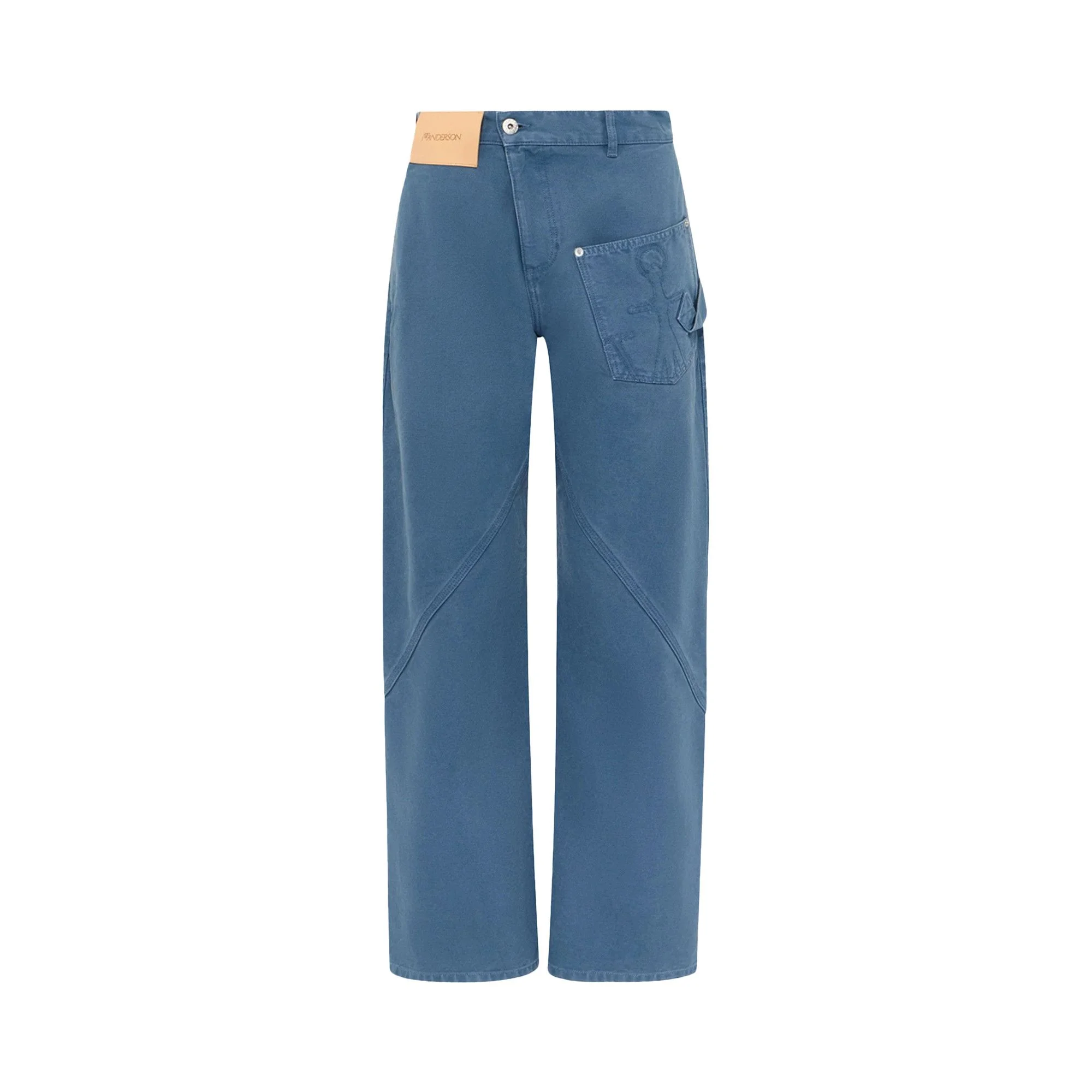 JW Anderson Twisted Workwear Trousers 'Steel Blue' - 1