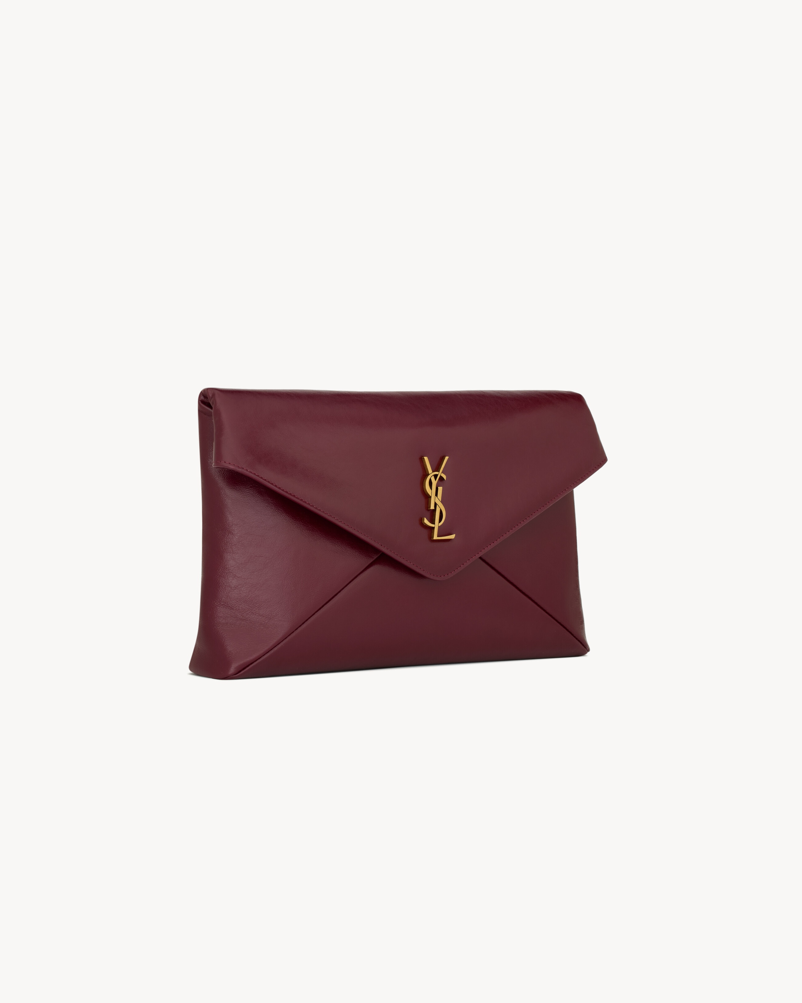 CASSANDRE LARGE ENVELOPE POUCH IN SHINY LEATHER - 5