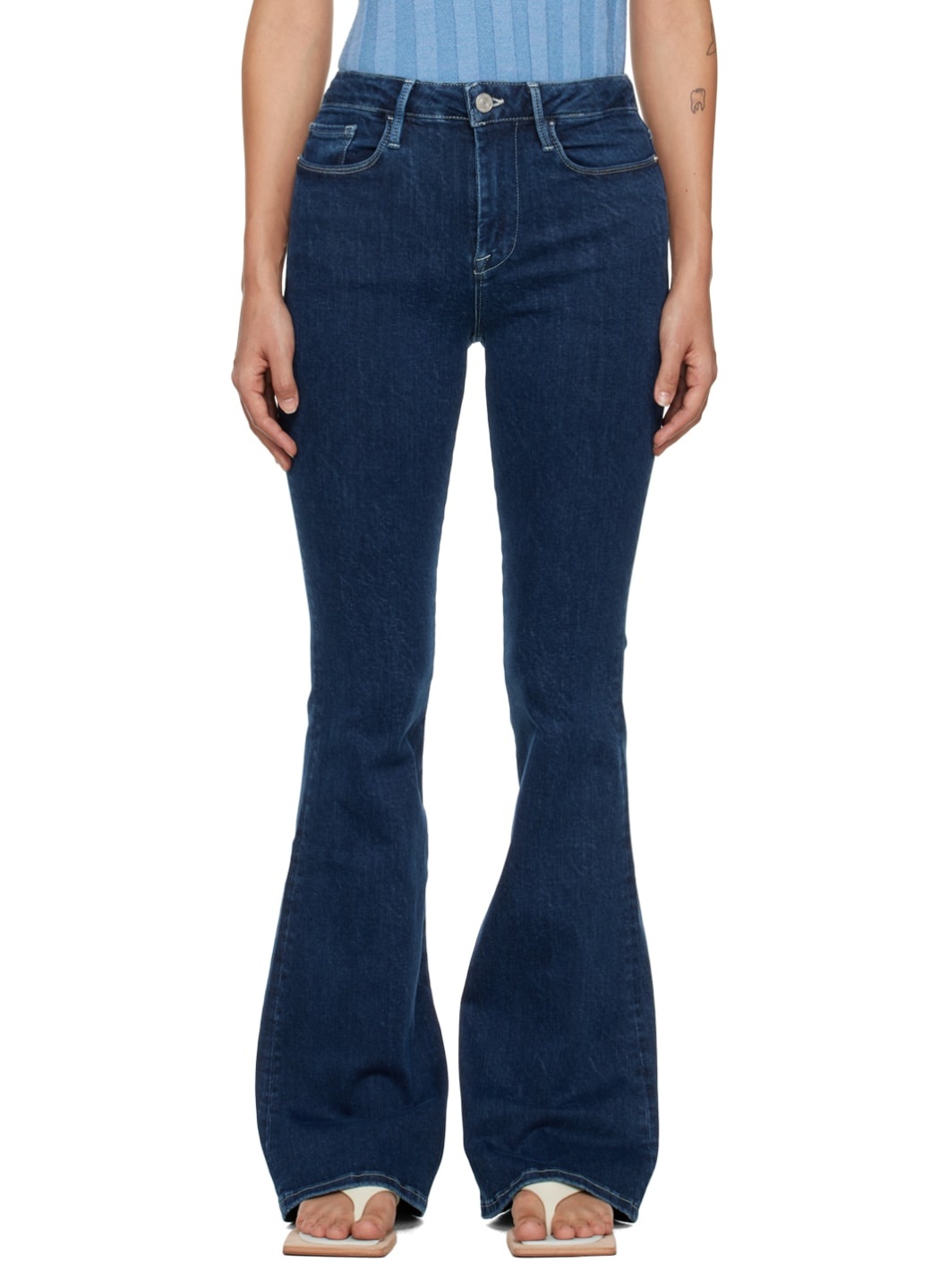 Blue 'Le One' Jeans - 1