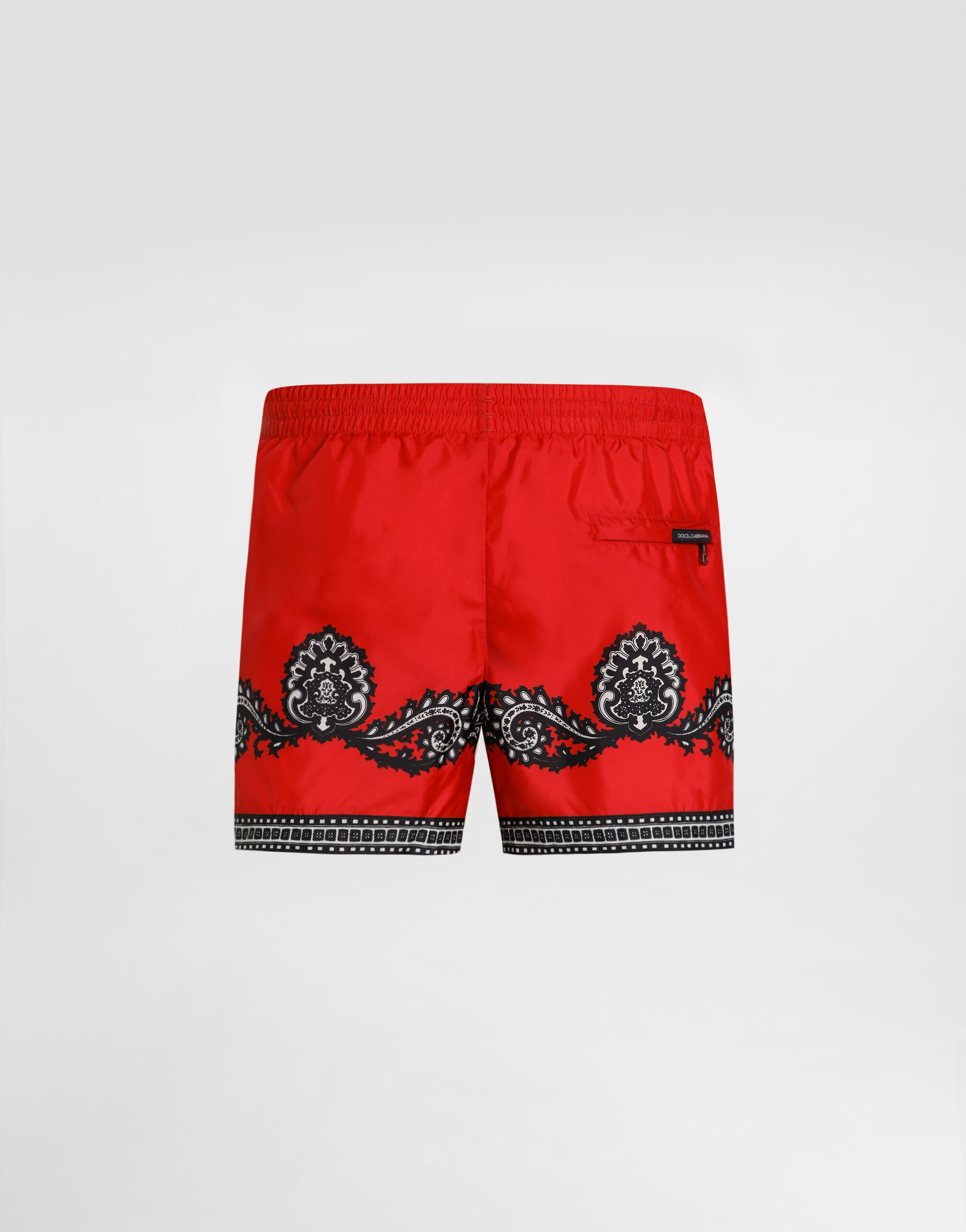 Short swim trunks with bandanna print - 2