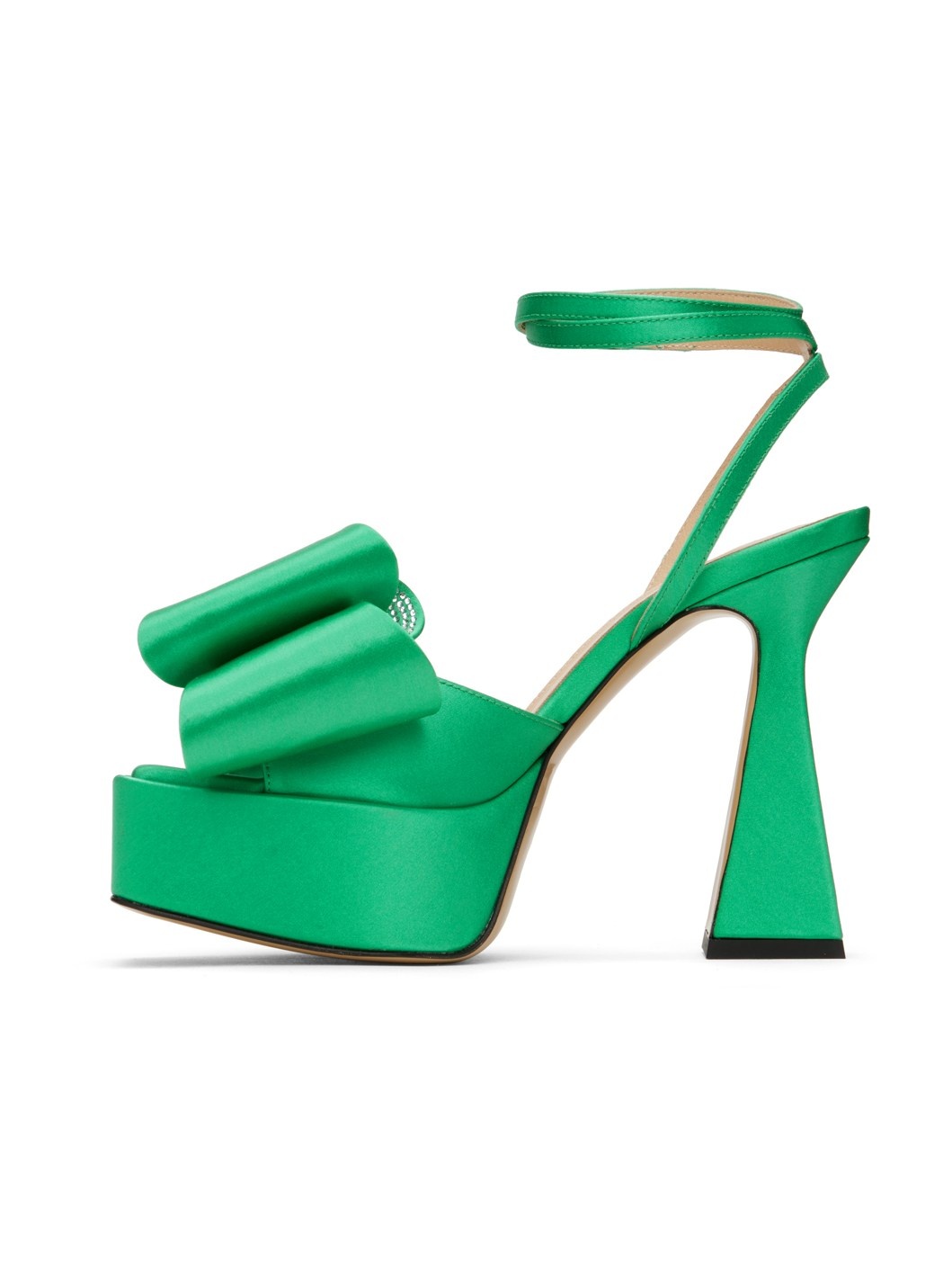 Green 'Le Cadeau' 140 Platform Heeled Sandals - 3