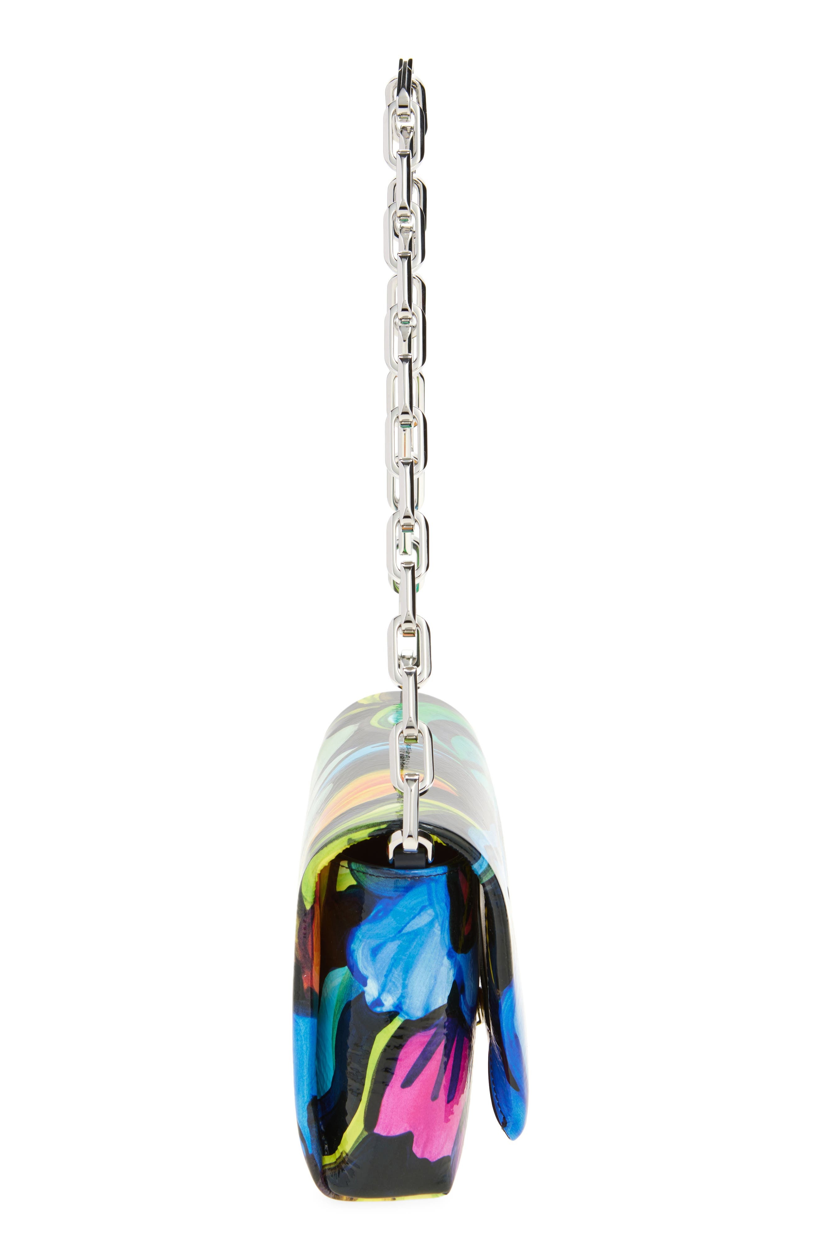 Christian Louboutin Loubi54 Floral Soft Naplak Leather Shoulder Bag in Multi/Navy at Nordstrom - 6