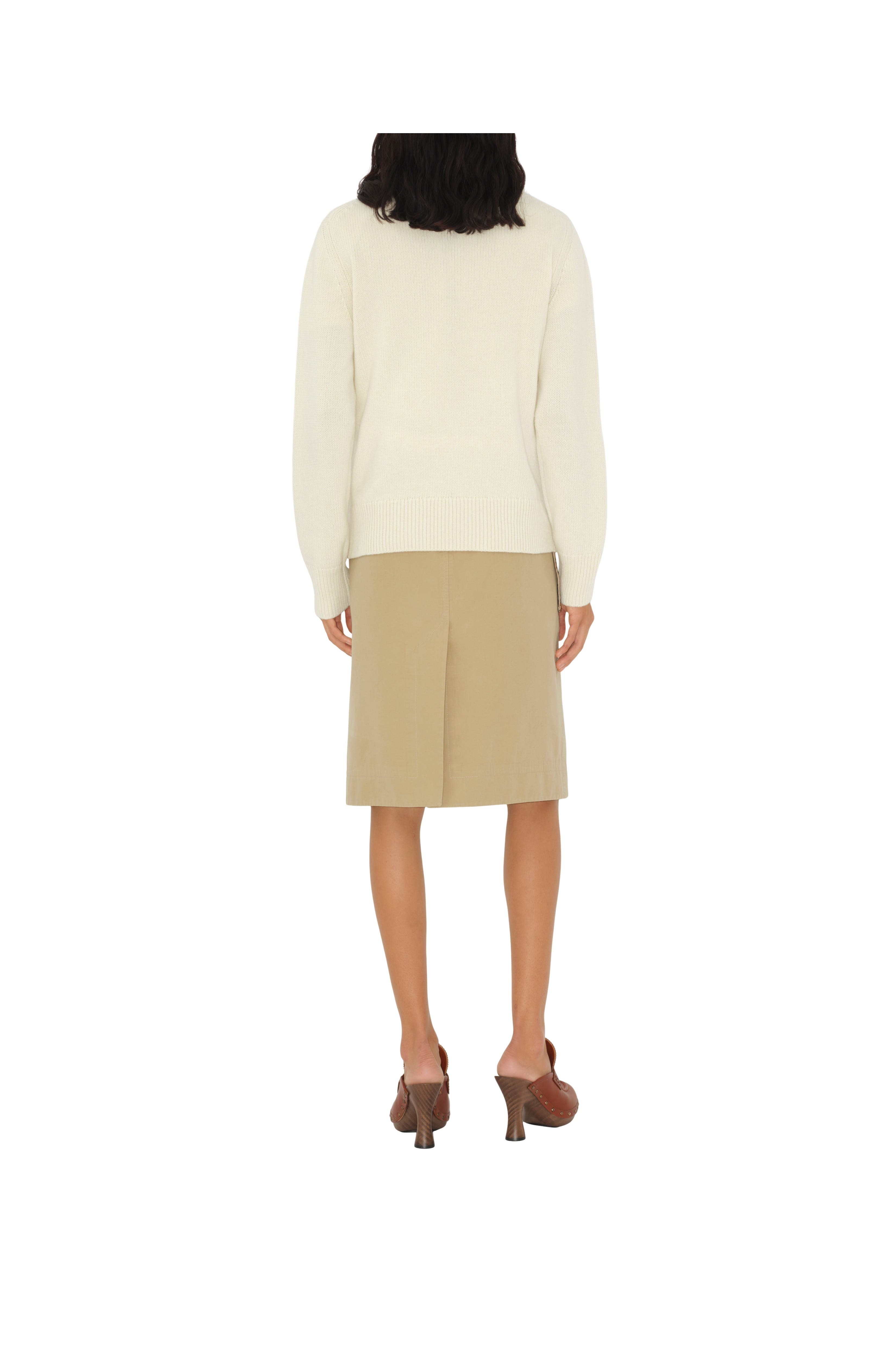 burberry EKD Wool Cashmere Sweater in Off White at Nordstrom - 4