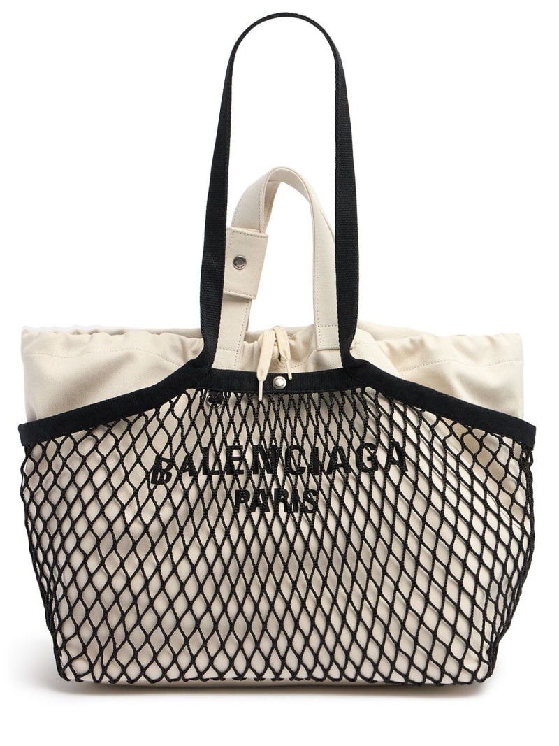 Medium 24/7 canvas & fishnet tote bags - 1