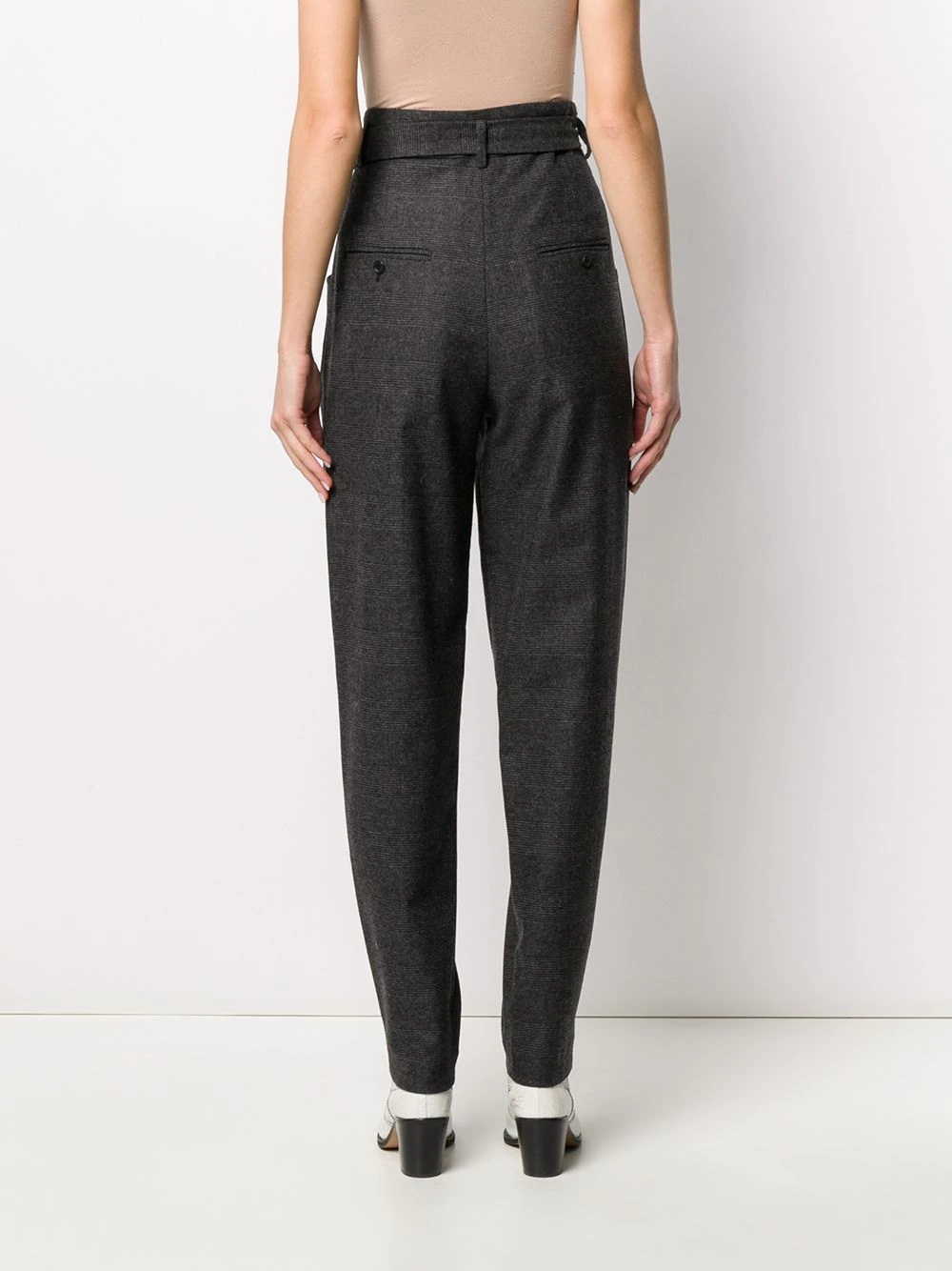 high-waisted tapered trousers - 4