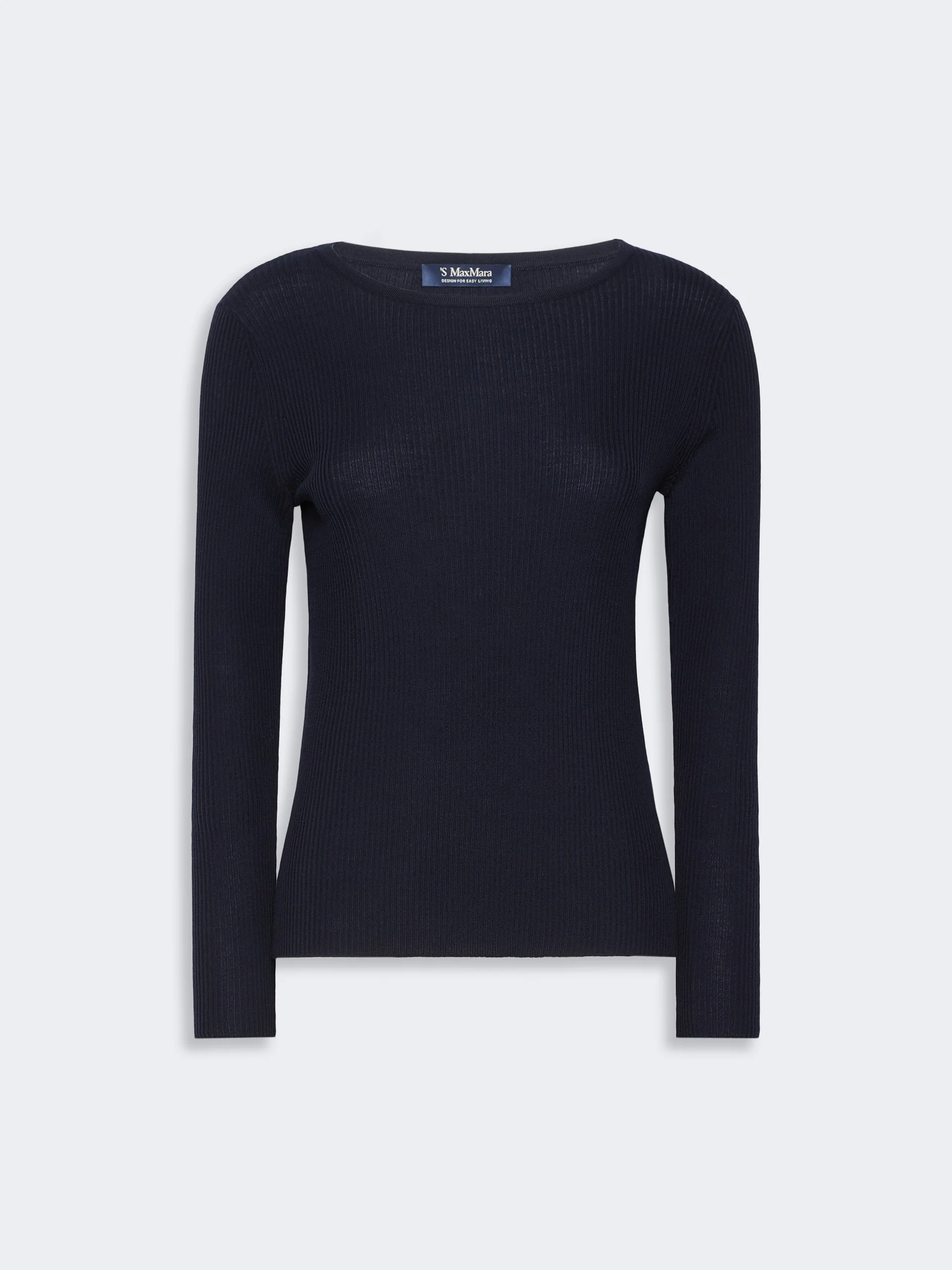 DISEGNO Ribbed woollen yarn jumper - ULTRAMARINE - 1