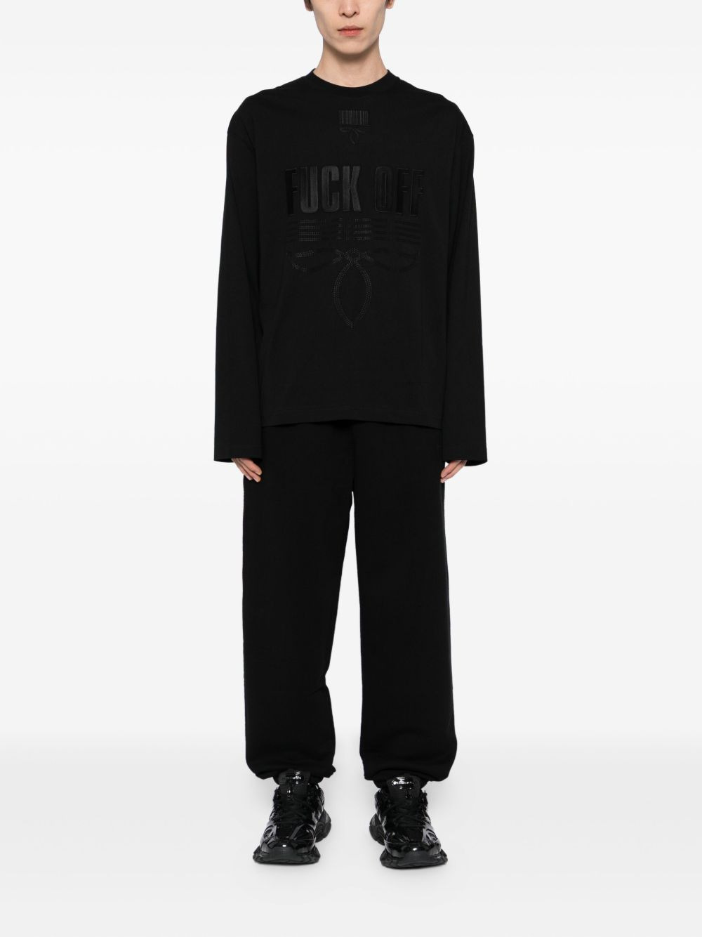 logo-embroidered trousers - 2