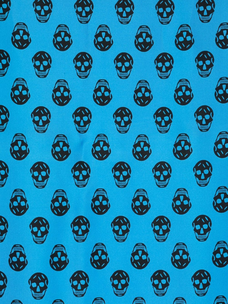 Alexander McQueen skull-print silk scarf outlook
