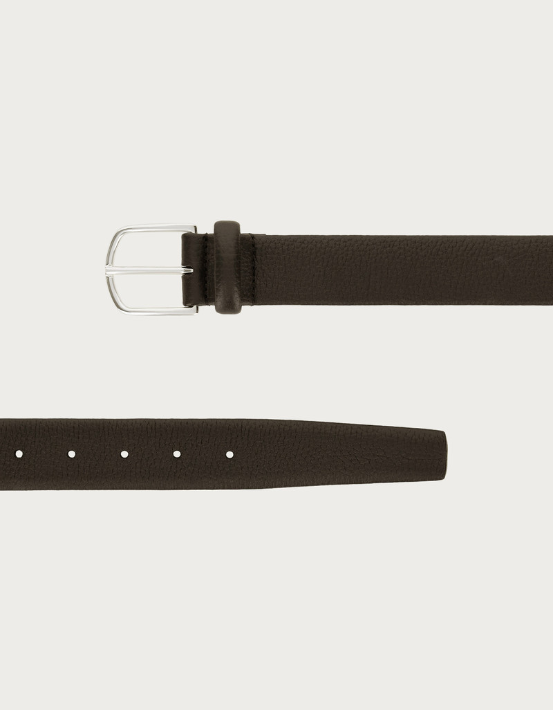Canali DARK BROWN TUBULAR DEERSKIN BELT outlook