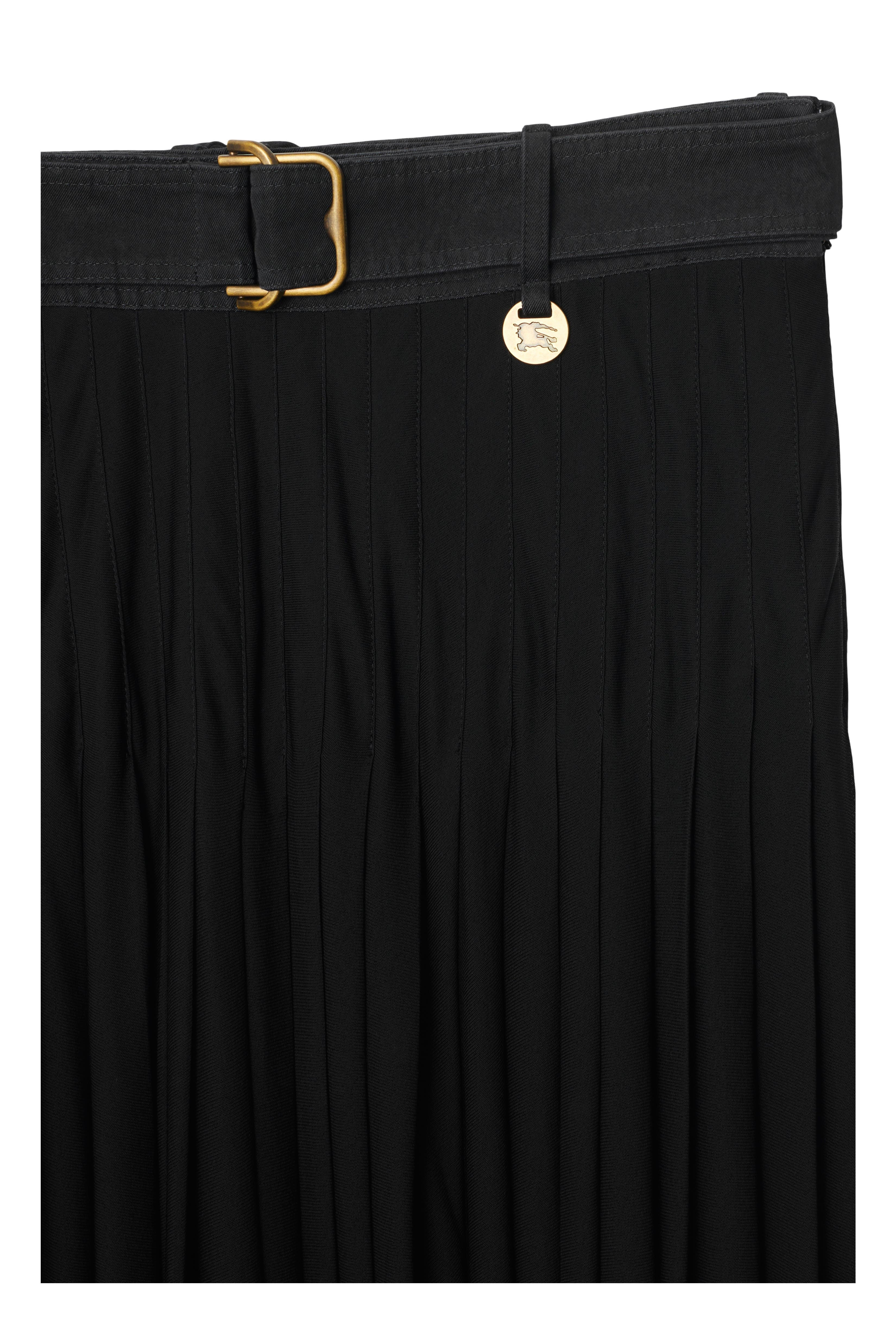 burberry Pleated Crepe Jersey Maxi Skirt in Black at Nordstrom - 6