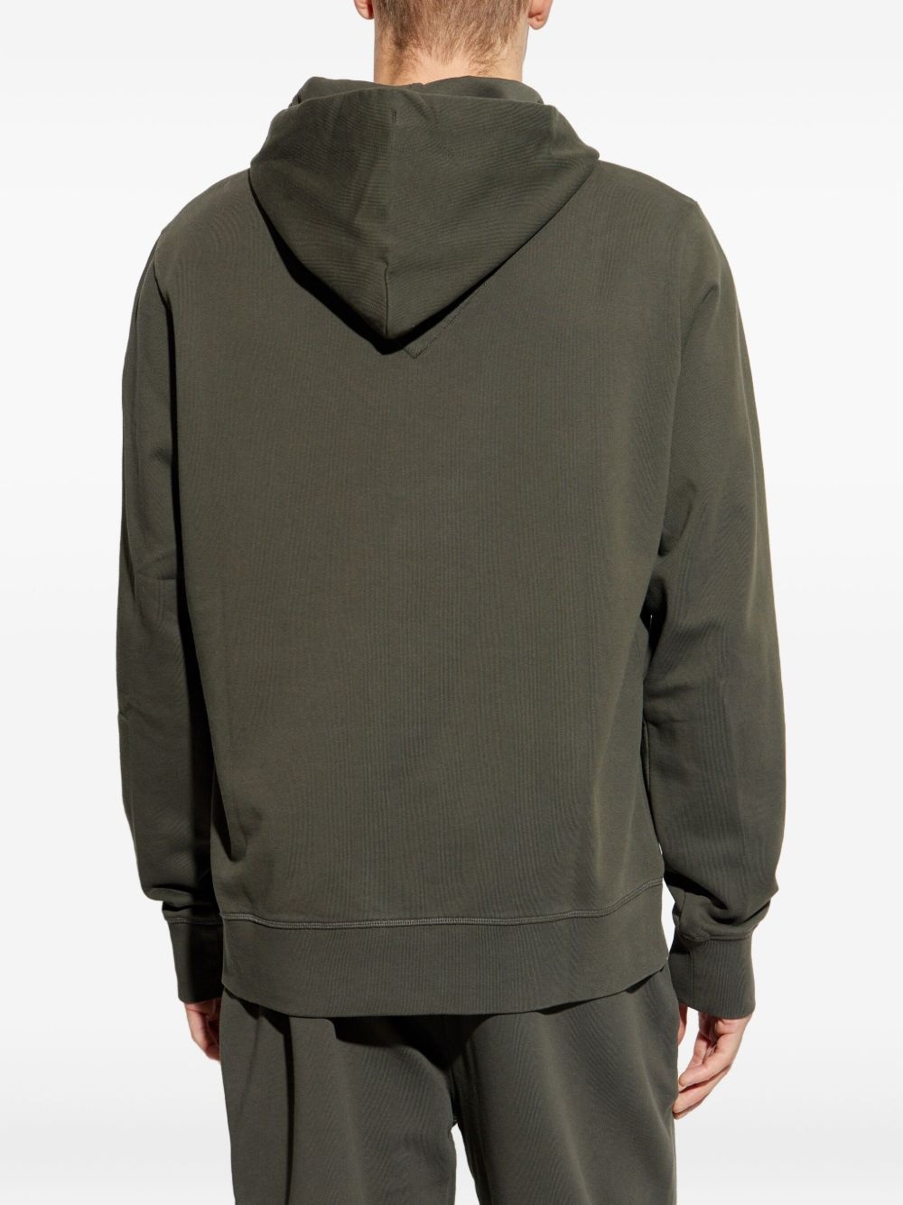 logo-patch kangaroo-pocket hoodie - 4
