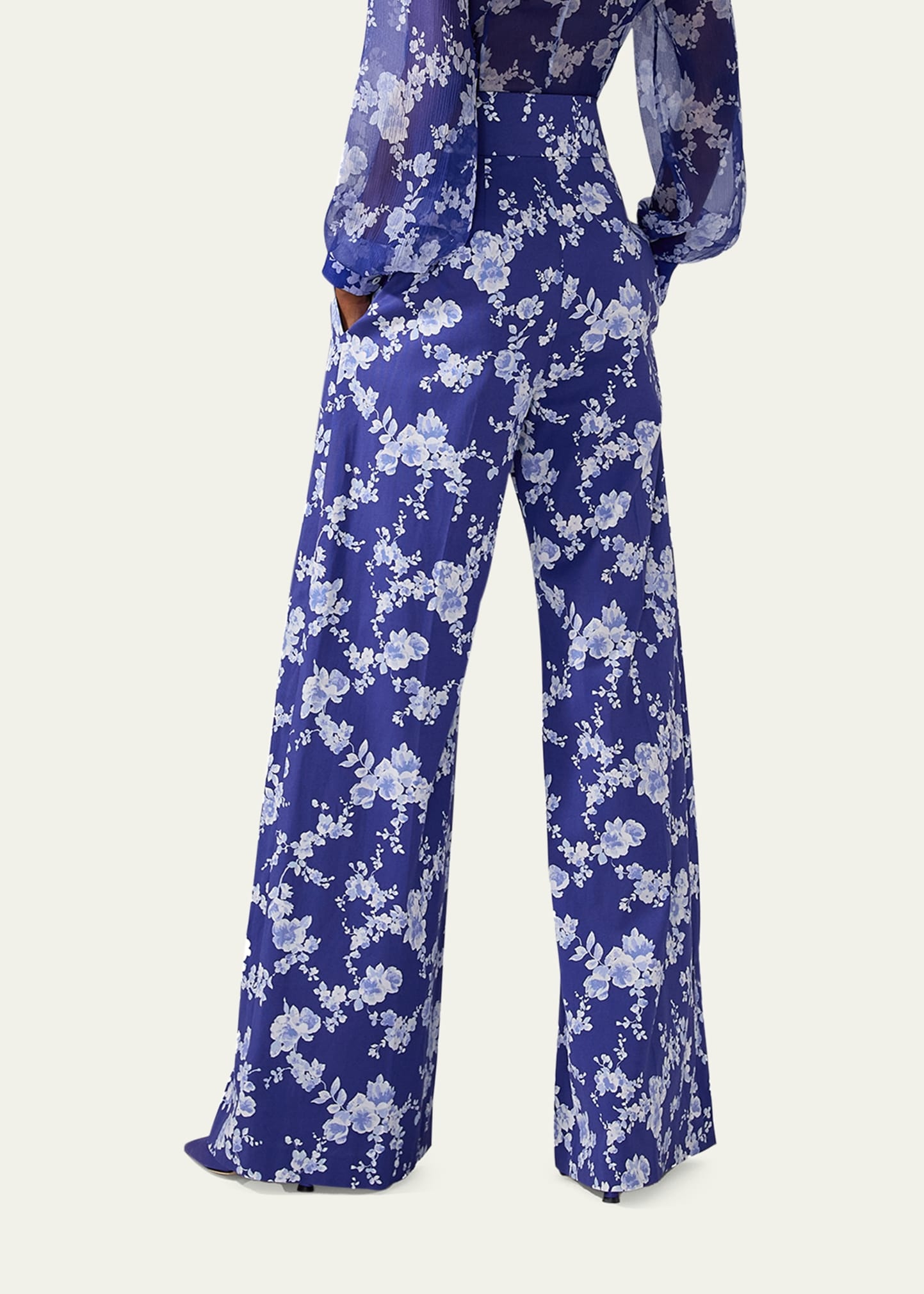 Floral Wide Leg Pants - 3