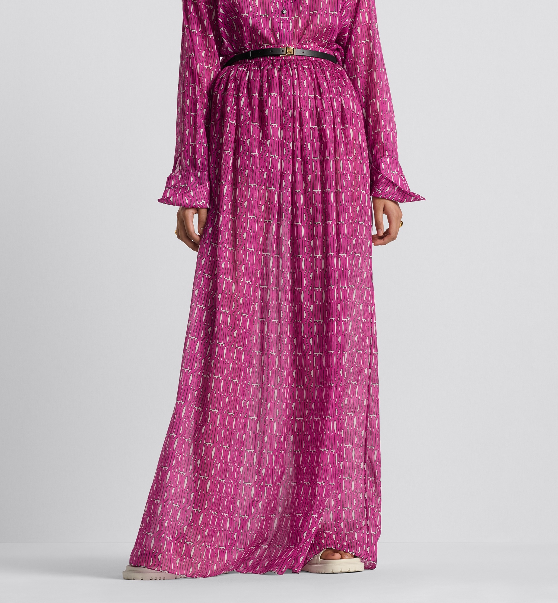 Long Pleated Skirt - 4